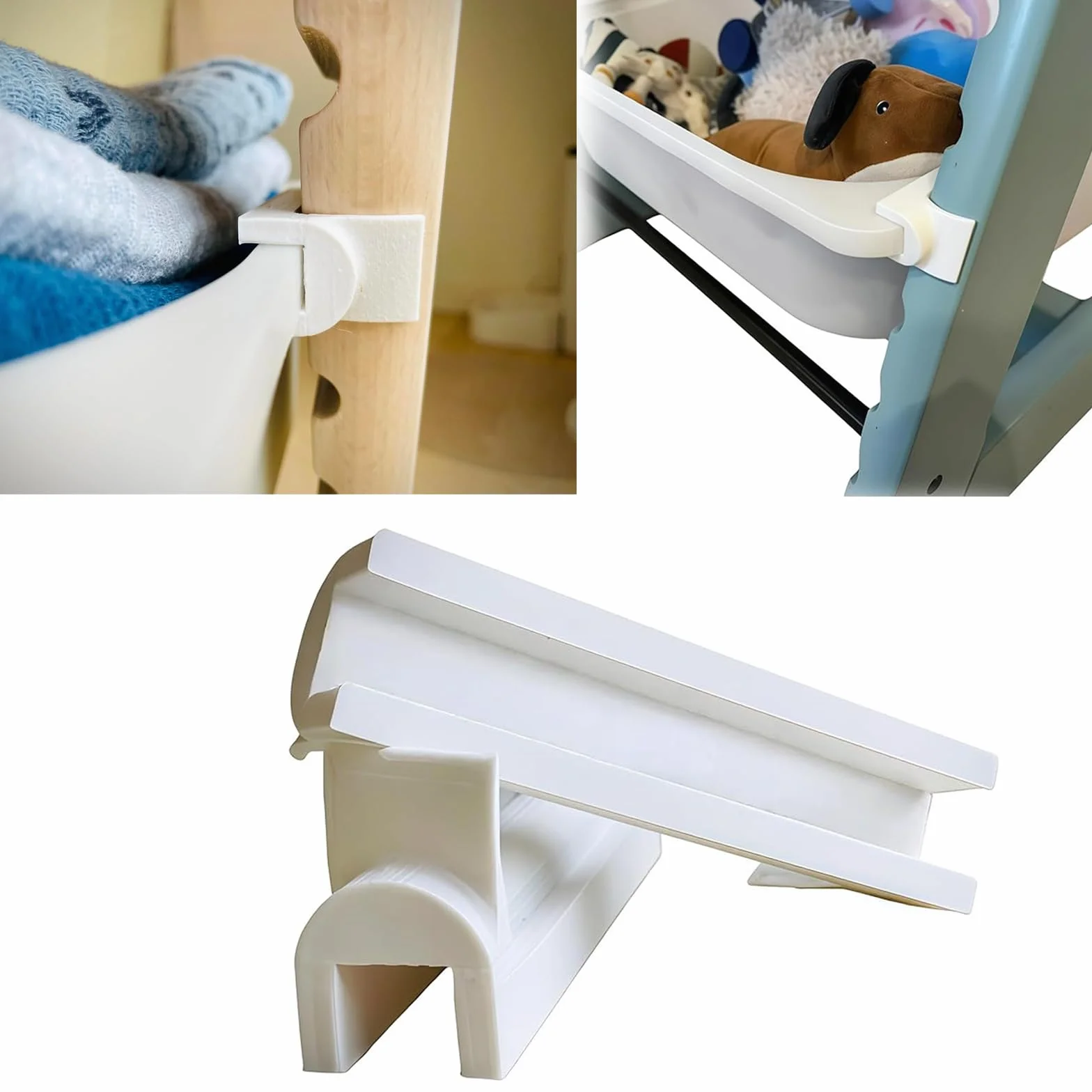Adattatore Adatto per Stokke TrippTrapp compatibile con Ikea Trofast Scatola di Plastica, Soluzione Organizer Salvaspazio, Fissaggio per Seggiolone (Usare con coperchio)