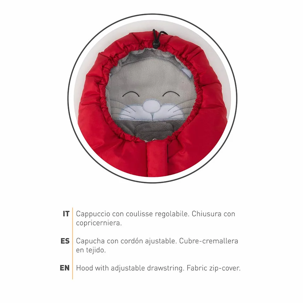Nuvita 9205 Ovetto Cuccioli - Sacco Termico Universale Per Tutti i Tipi di Ovetto, Navicelle e Seggiolini Auto. Ideale per neonati, bimbi e bambini (Pink Rabbit - Beige)