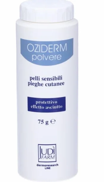 Oziderm Polvere Protettiva per Pelli Sensibili, Lenisce e Asciuga, Dermocompatibile, 75g