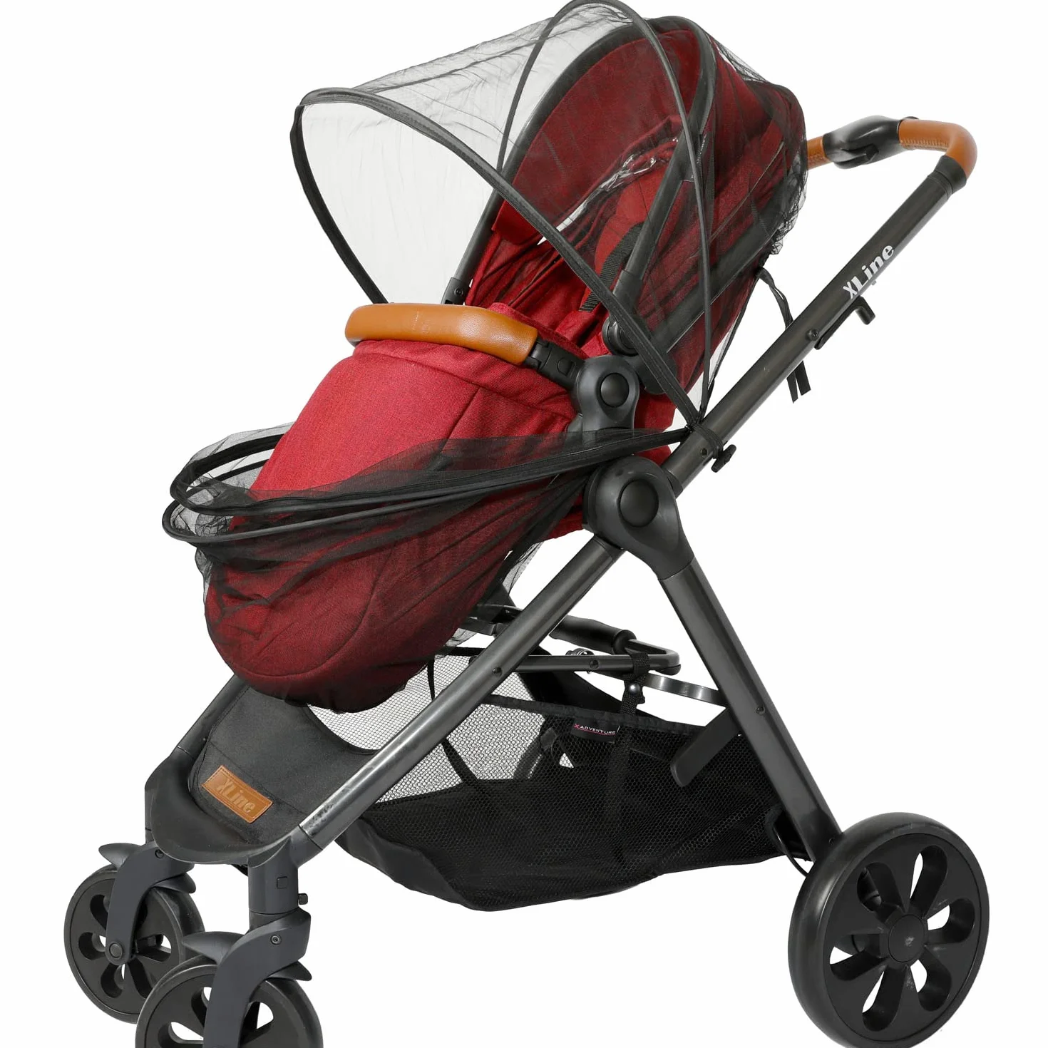 Zanzariera per passeggino per bambini - Design extra spazioso con doppia cerniera - Elastico per una vestibilità perfetta, adatta a marsupi, culla, passeggino e seggiolino auto