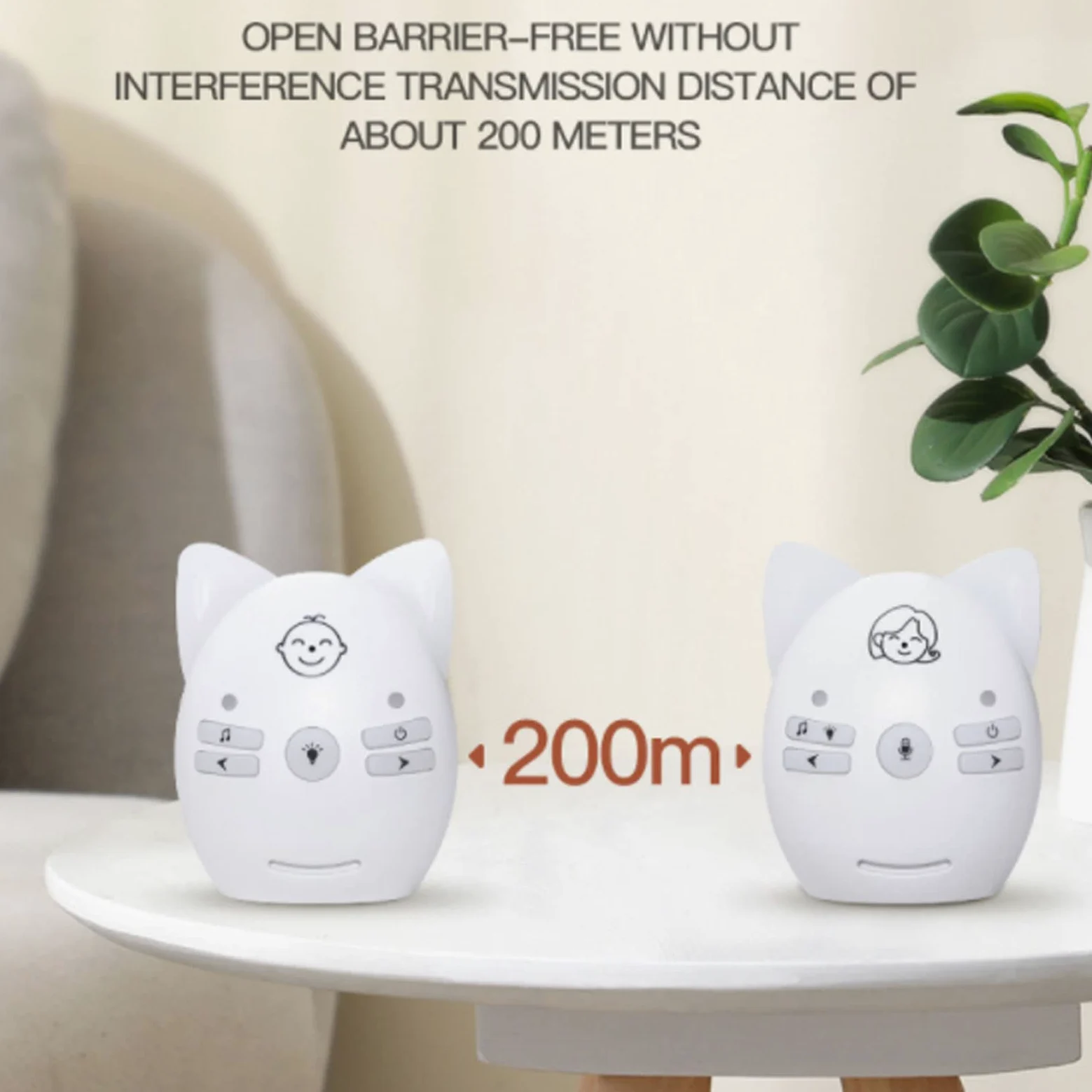 Baby Monitor Audio Baby Monitor Audio Wireless Digital Focus Baby Monitor Baby Monitor Audio Baby Monitor Audio Solo Audio Baby Monitor Audio Bidirezionale Baby Monitor Audio 2 (Bianco)