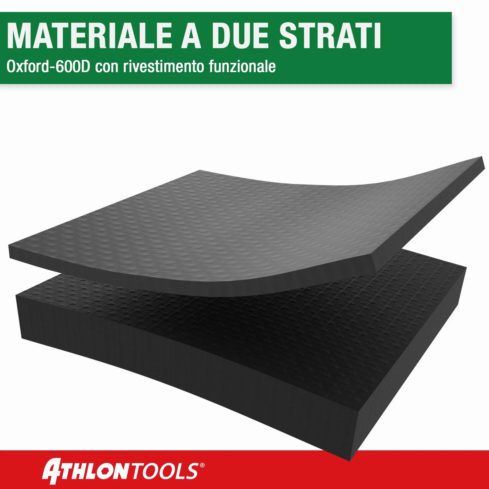 ATHLON TOOLS tappetino di protezione dello schienale rivestito, tappetino di protezione dello schienale dell'auto - con tasche in rete - repellente allo sporco