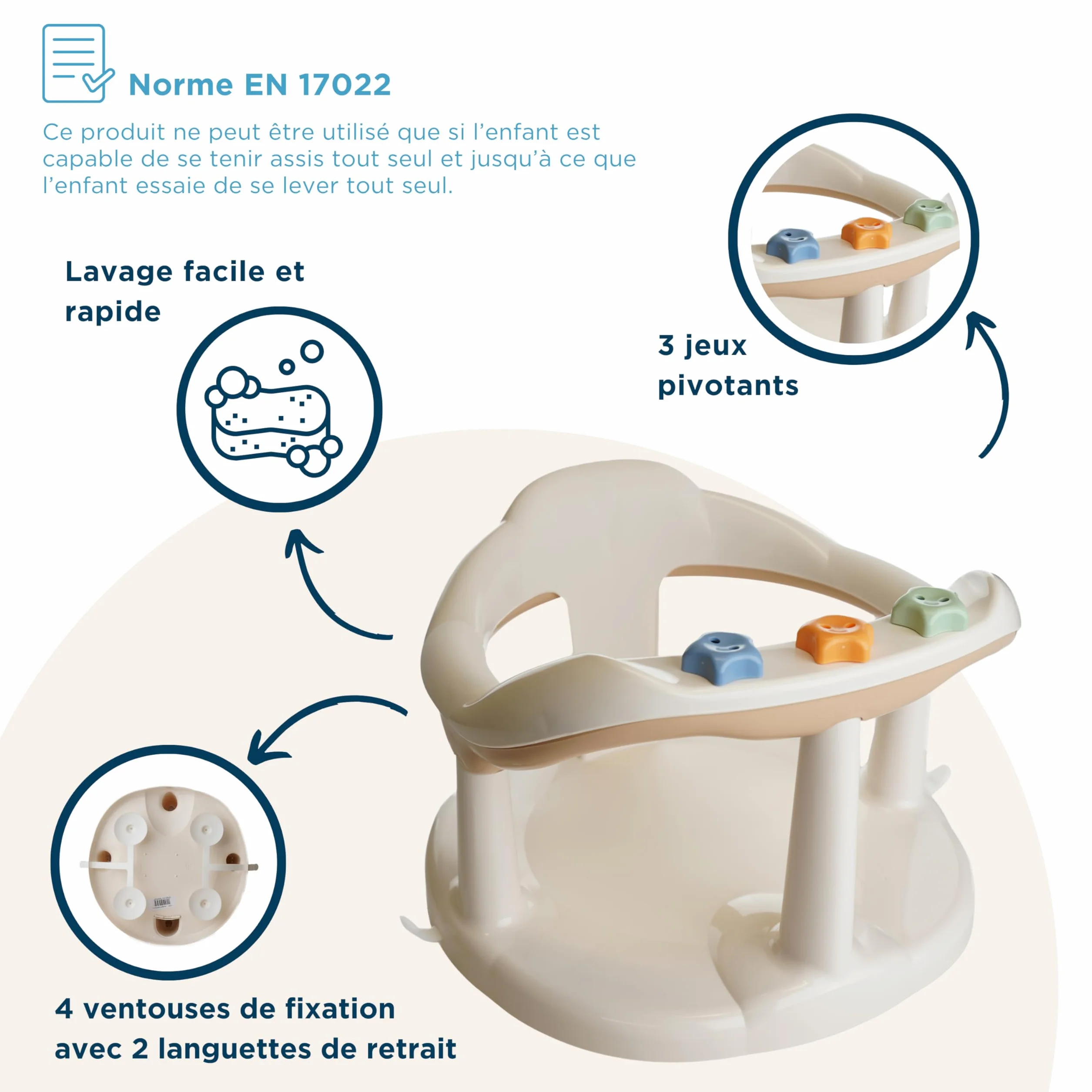 THERMOBABY Anello da bagno aquababy marrone ghiacciato