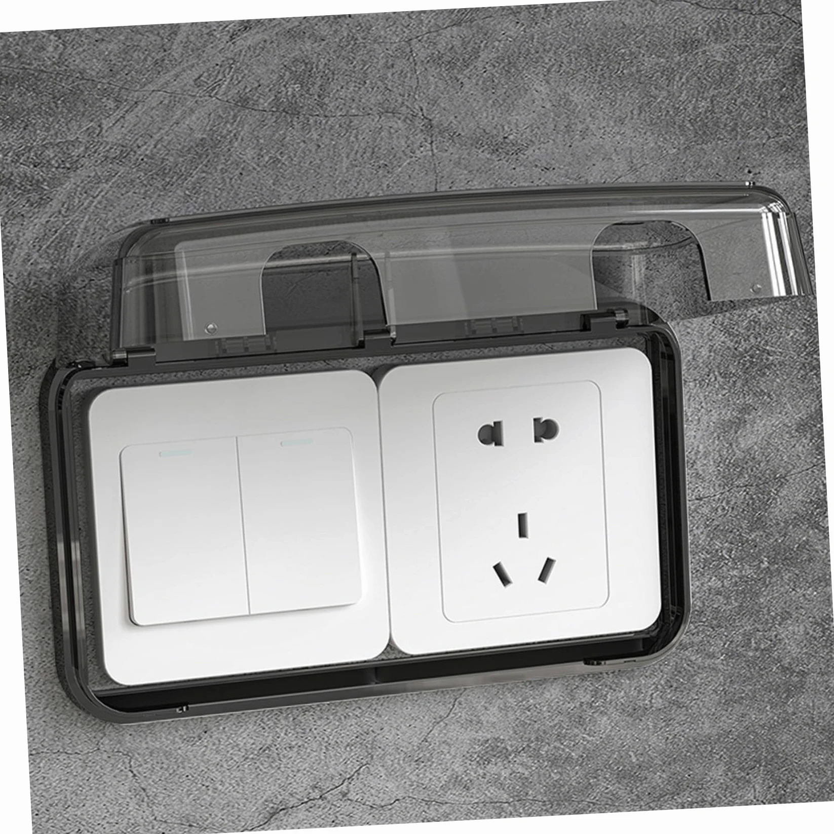 5 Pezzi Copripresa Adesivo per Interruttori e Prese Elettriche Protezione Antischizzo per Uso Ed Design Resistente per Cucina Bagno e Ufficio Trasparente