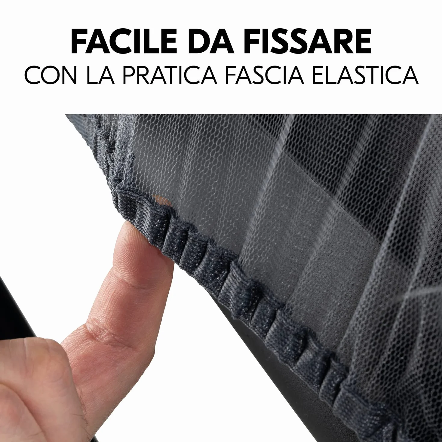 hauck Zanzariera Universale per Bambini, Grigio - 92 x 29 cm - Rete Antizanzare per Carrozzina, Passeggino e Culla - Tessuto Antistrappo - Facile da Fissare - Lavabile e Pieghevole