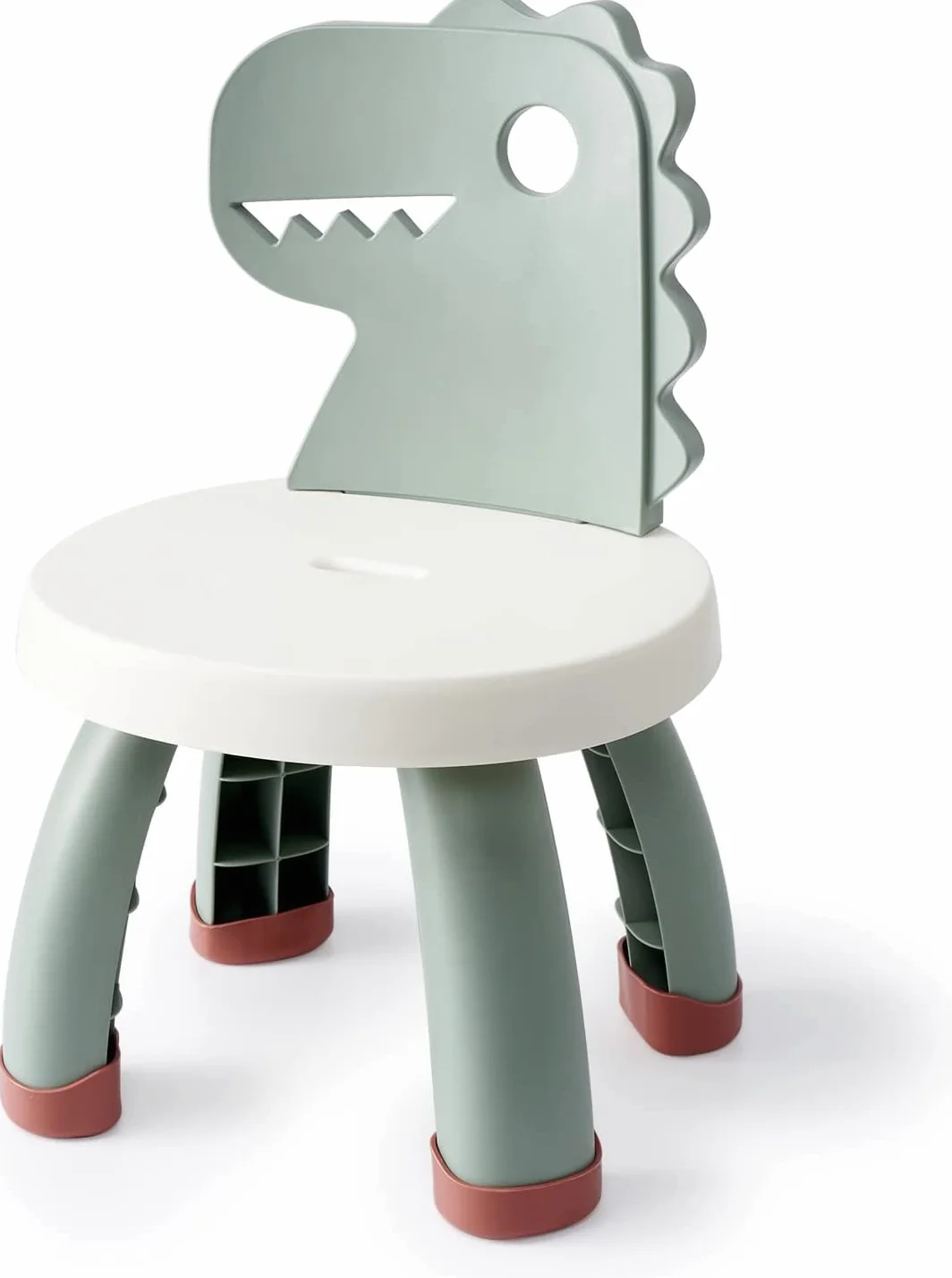 Balama Sedia per bambini, Seggiola Bambini, Seggiolina Bambini, in plastica, dinosauro, verde, altezza seduta 25,3 cm, per interni ed esterni, senza BPA, durevole e leggera