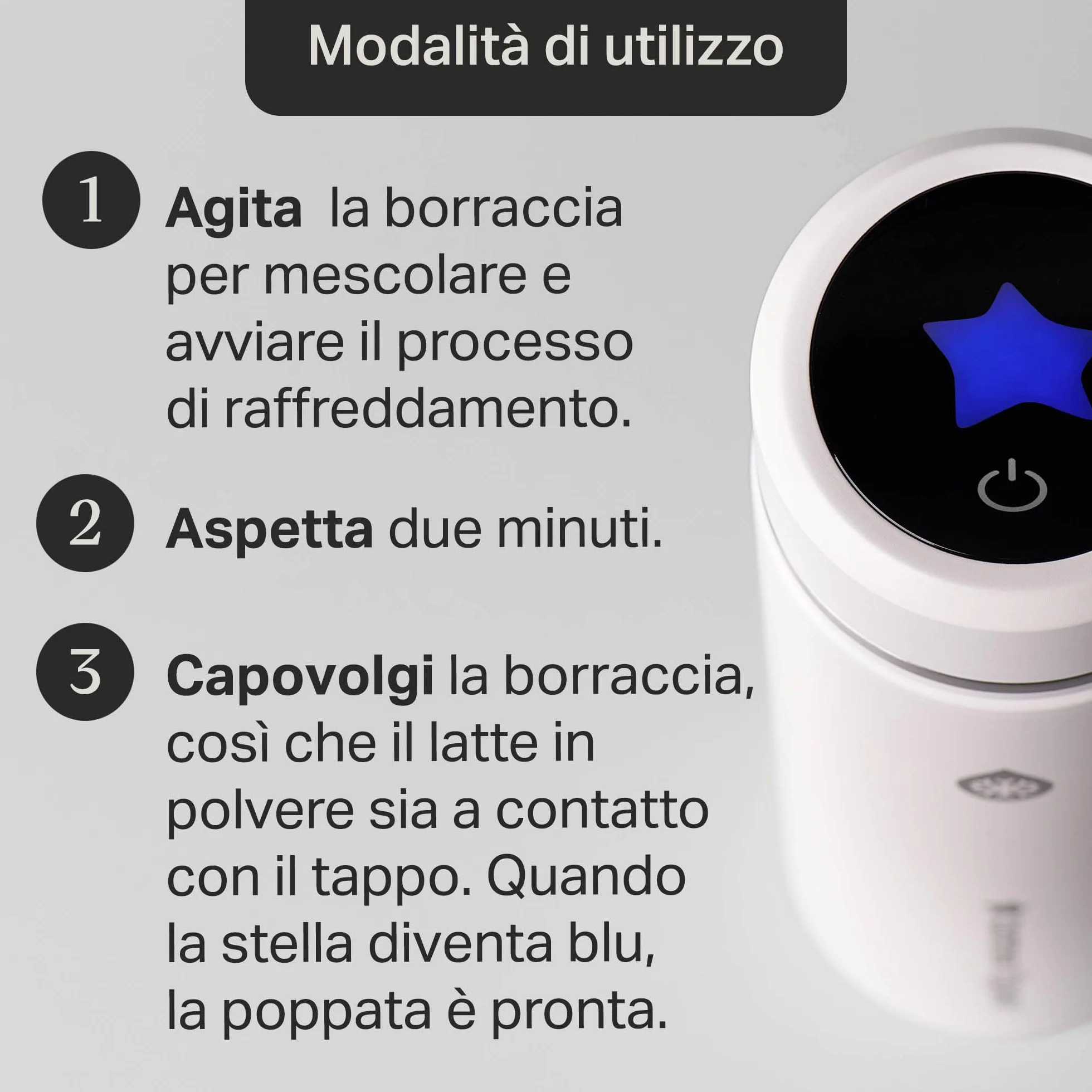 Tommee Tippee Set Preparazione Biberon PrepGo, Raffredda il Latte Alla Giusta Temperatura in 2 Minuti, Portatile con Display per la Temperatura