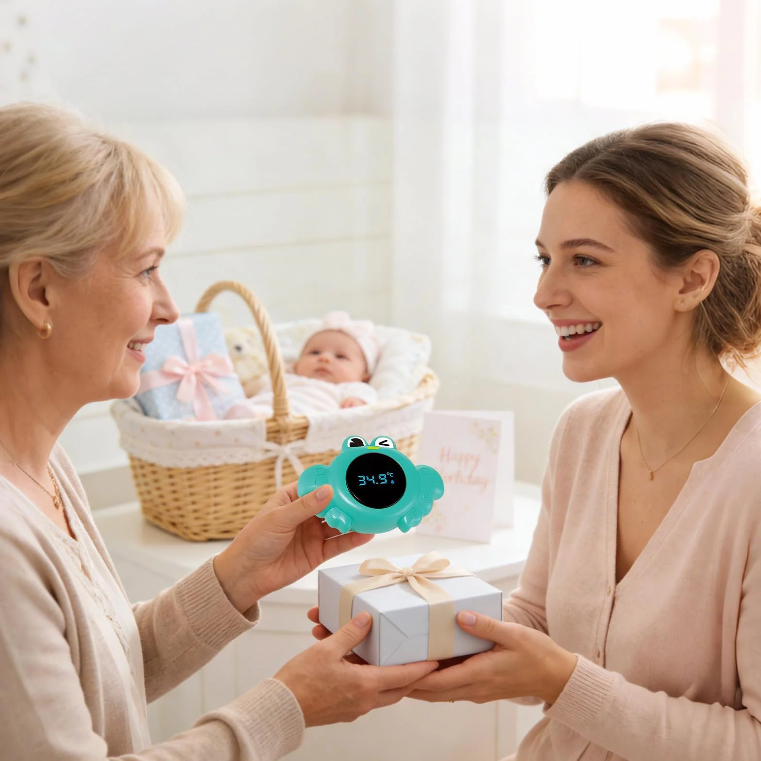 Termometro da Bagno,Misuratore Elettronico Impermeabile Preciso da Vasca - Termometro per l'acqua del bagno con design animali per bimbi | per Doccia Piscina Neogenitori Mamma Bambini