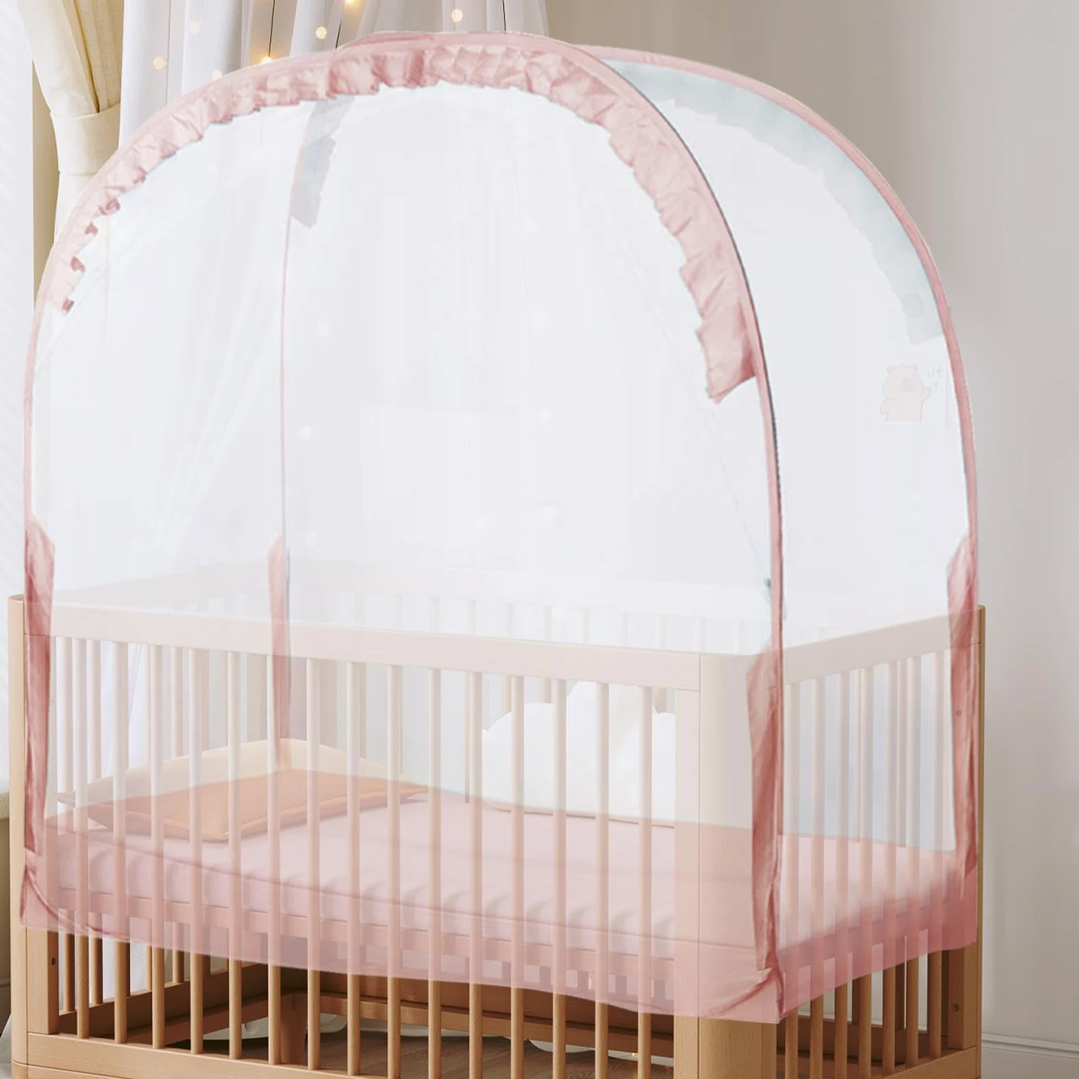 Tenda per lettino, design a rete traspirante + per letto per | Tenda a baldacchino in filo di acciaio, traspirante, per neonati, bambini, camera dei bambini, casa, viaggi