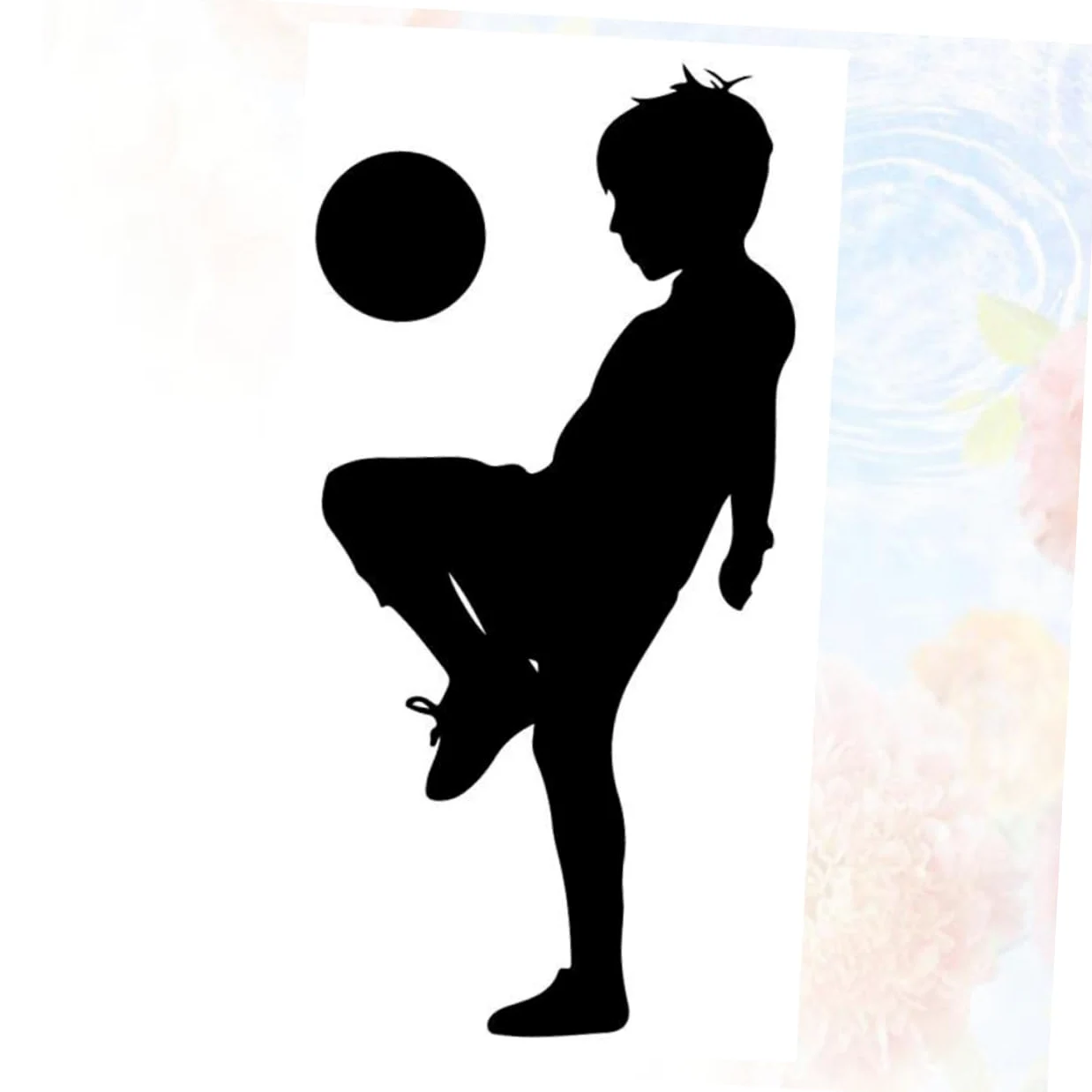 Operitacx 3 Pezzi adesivo da parete calcio giocare adesivi di calcio sport adesivo nero decorazioni adesivi neri murali per per camera da letto Black