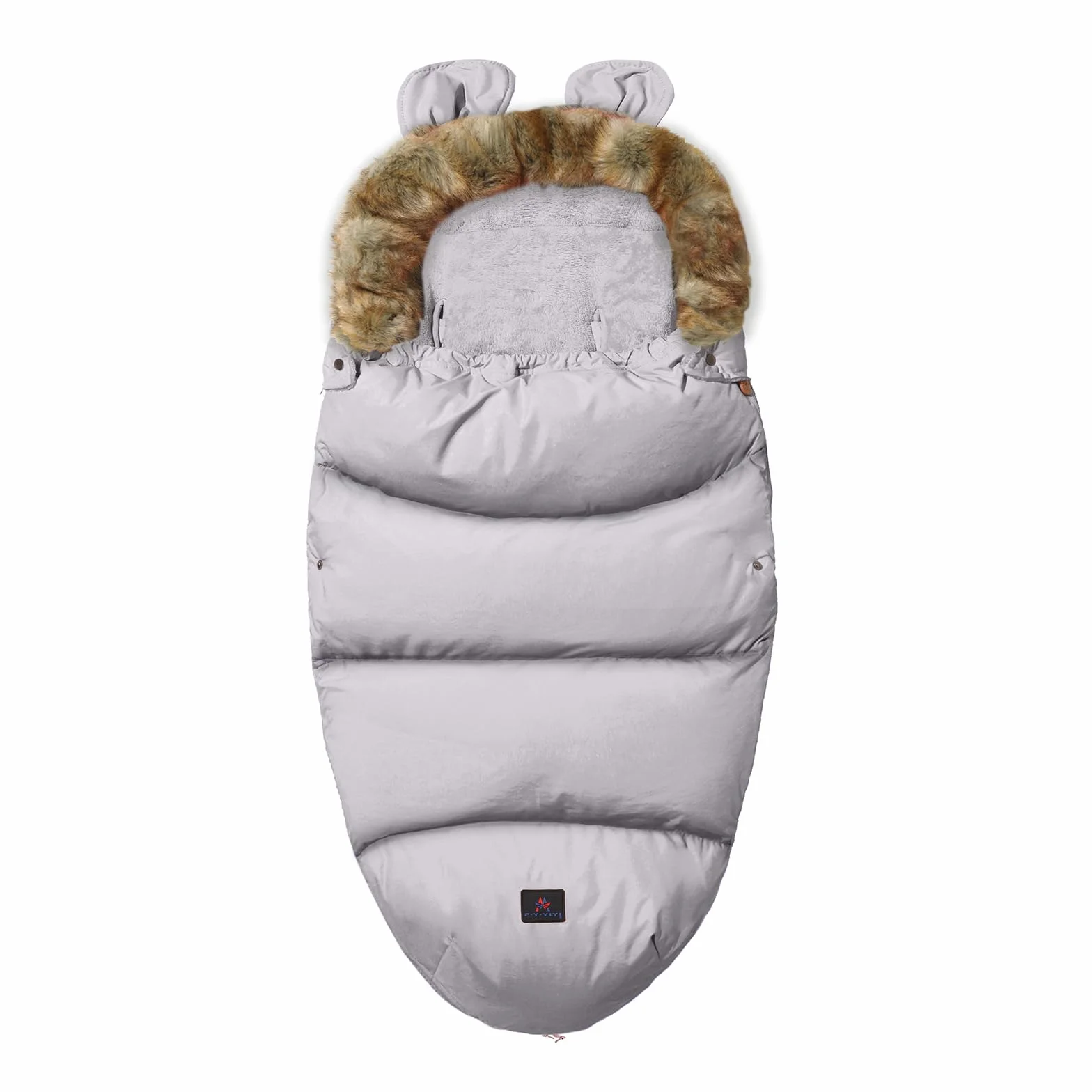 Balakaka Coprigambe Invernale per Passeggino Universale, Antivento Impermeabile con Rivestimento Caldo Staccabile, Adatto a Passeggini e Carrozzine, Grigio