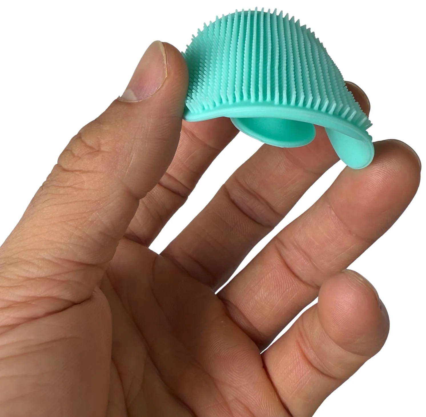 Spazzola per il viso manuale per Adulti,Spazzola per il bagno del bambino,Spazzola per il massaggio del cuoio capelluto del bambino,Spazzola integrata in morbido silicone (Blu+Rosa+Verde)