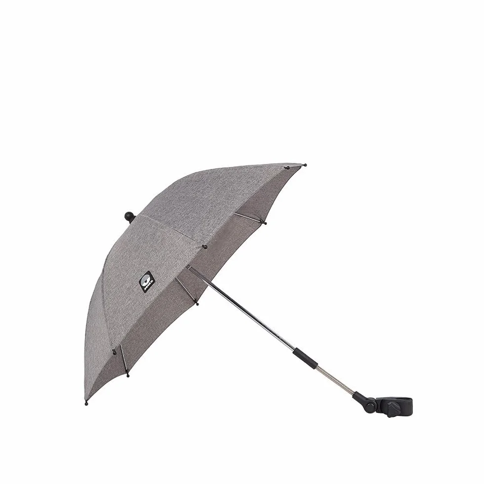 Ombrellone Dooky per carrozzina o passeggino (universale e flessibile, protezione UPF 50+, flessibilità di 180 gradi, tecnologia flex, sistema easyfix, idrorepellente), Grigio