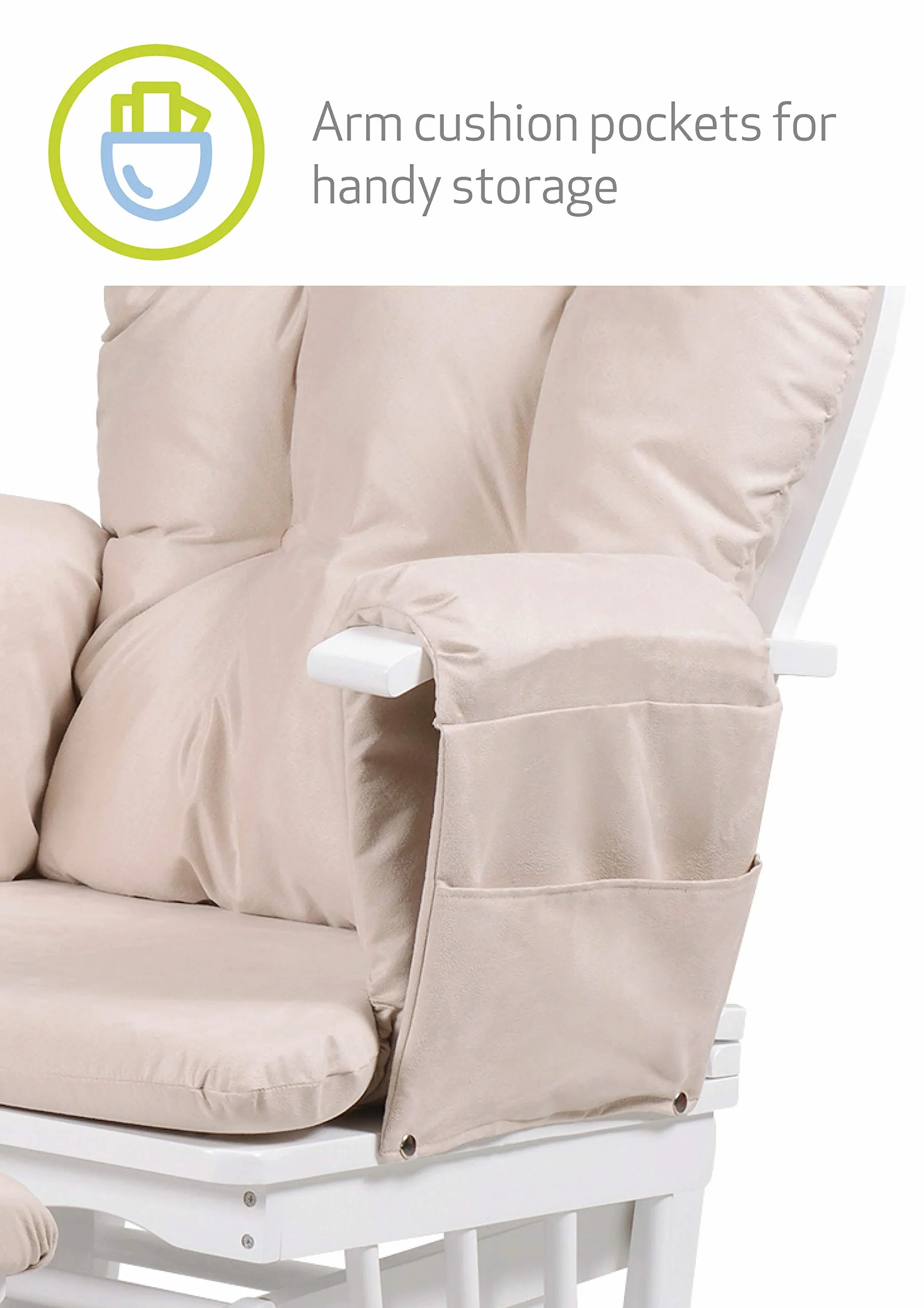 Kub Haywood Direct reclinabile e poggiapiedi, colore: bianco