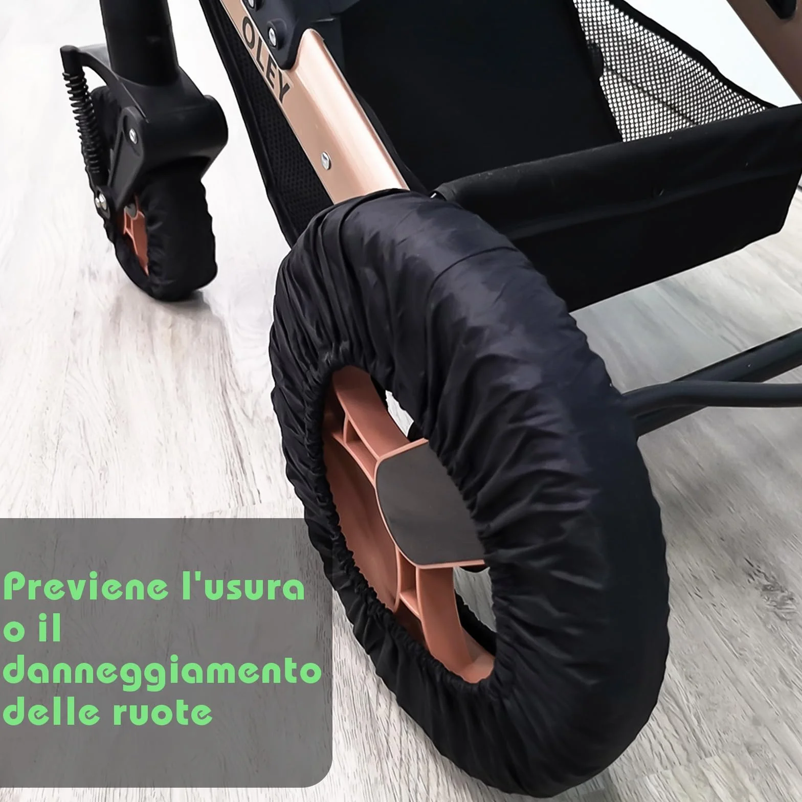 Scettar 4 Pezzi Copri Ruote Passeggino,Copriruote Passeggino Per La Casa,Copertura Protettiva Per Passeggino,Antipolvere E Impermeabile,Copertura Manubrio Passeggino Burigotto
