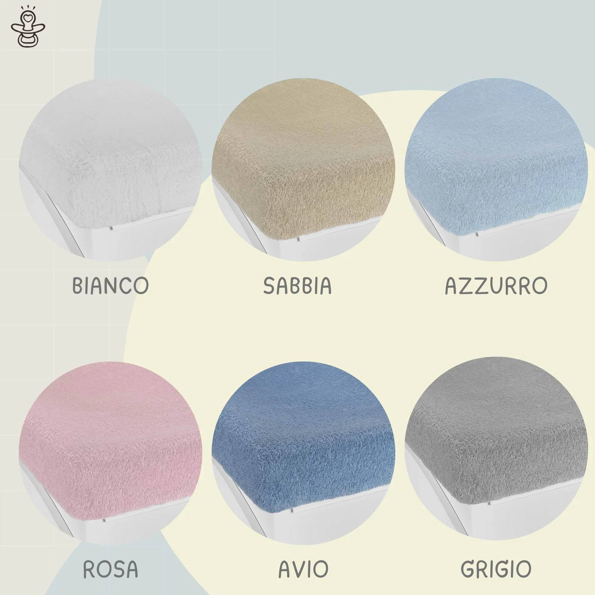 Babysanity Copri Fasciatoio Neonato Universale In Spugna 100% Cotone Dona al Tuo Fasciatoio Neonato una sensazione di Asciutto e Fresco 100% Made in Italy (Rosa)