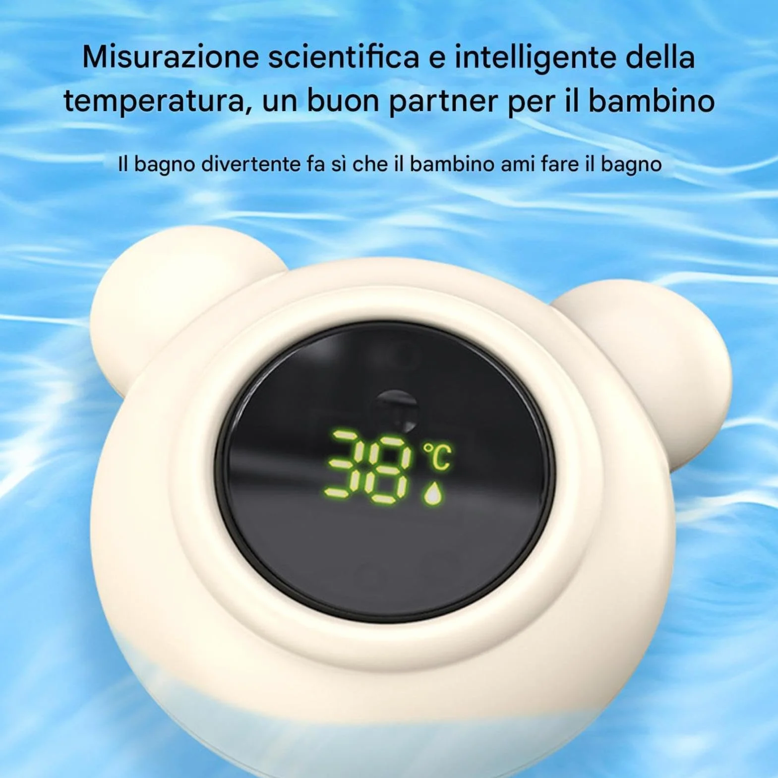 Termometro Digitale Galleggiante Per Il Bagnetto Dei n-eonati - Indicatore Di Temperatura d-ell'acqua Nella Vasca, Display LED Impermeabile, Accessorio Essenziale n-eonati, Per Il Bagnetto Sicuro