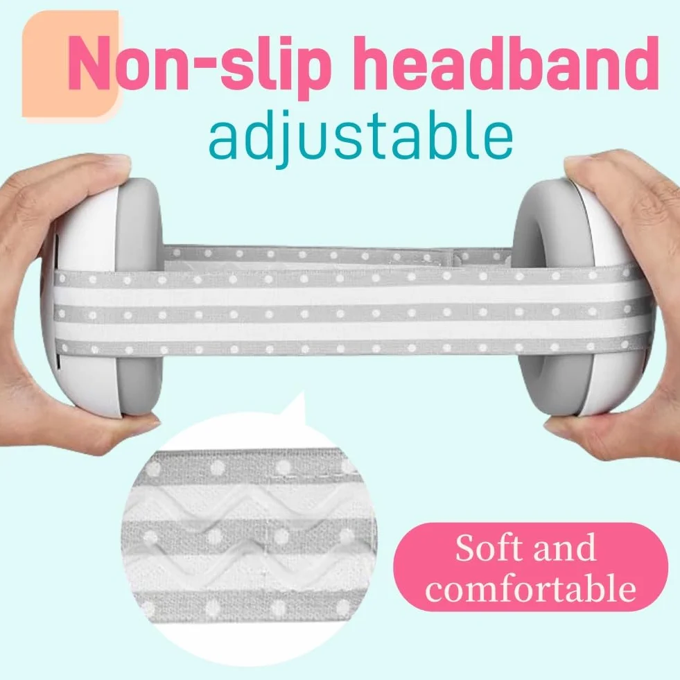 2 in 1 Cuffie Antirumore Neonato,Cuffie Antirumore,Cuffie Antirumore Bambini,Protettori Acustici per Neonati,Cuffie Antirumore Neonato Riduzione,Protezioni Acustiche per Bambini