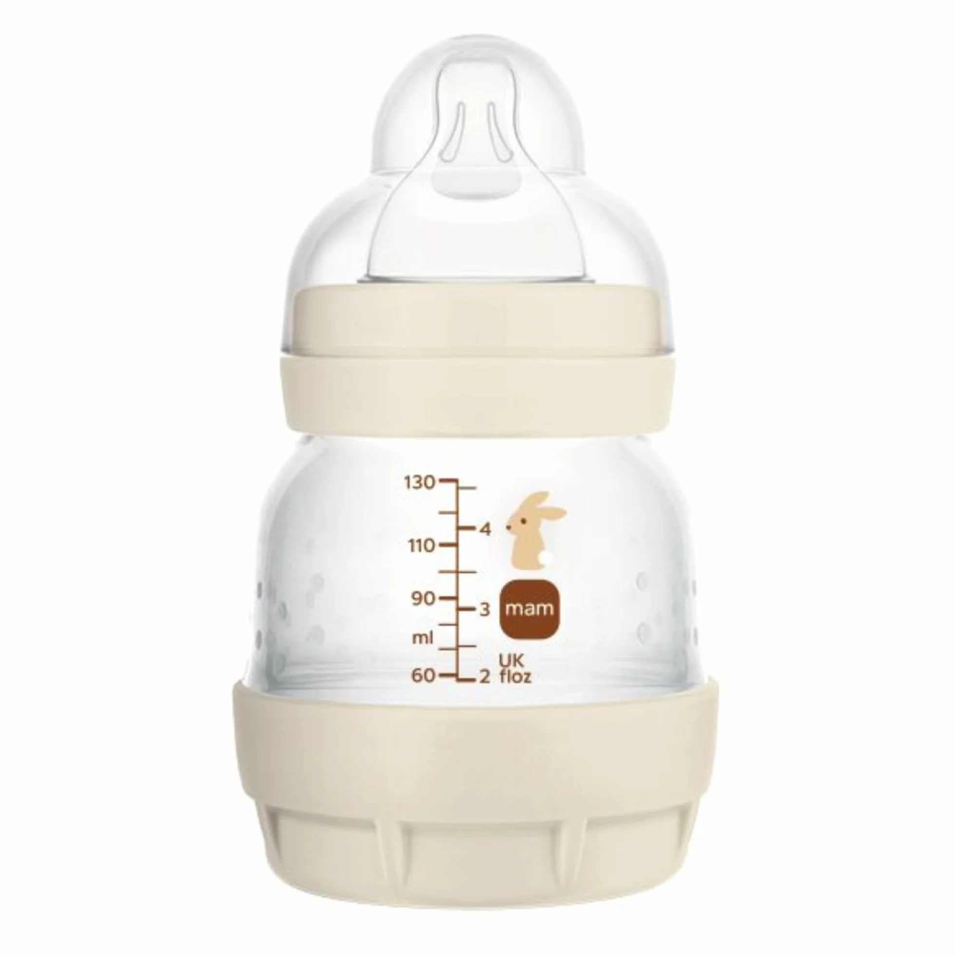 MAM Biberon Easy Start/Anti-Colica – 130 ml – Sabbia – Tettarella portata 0