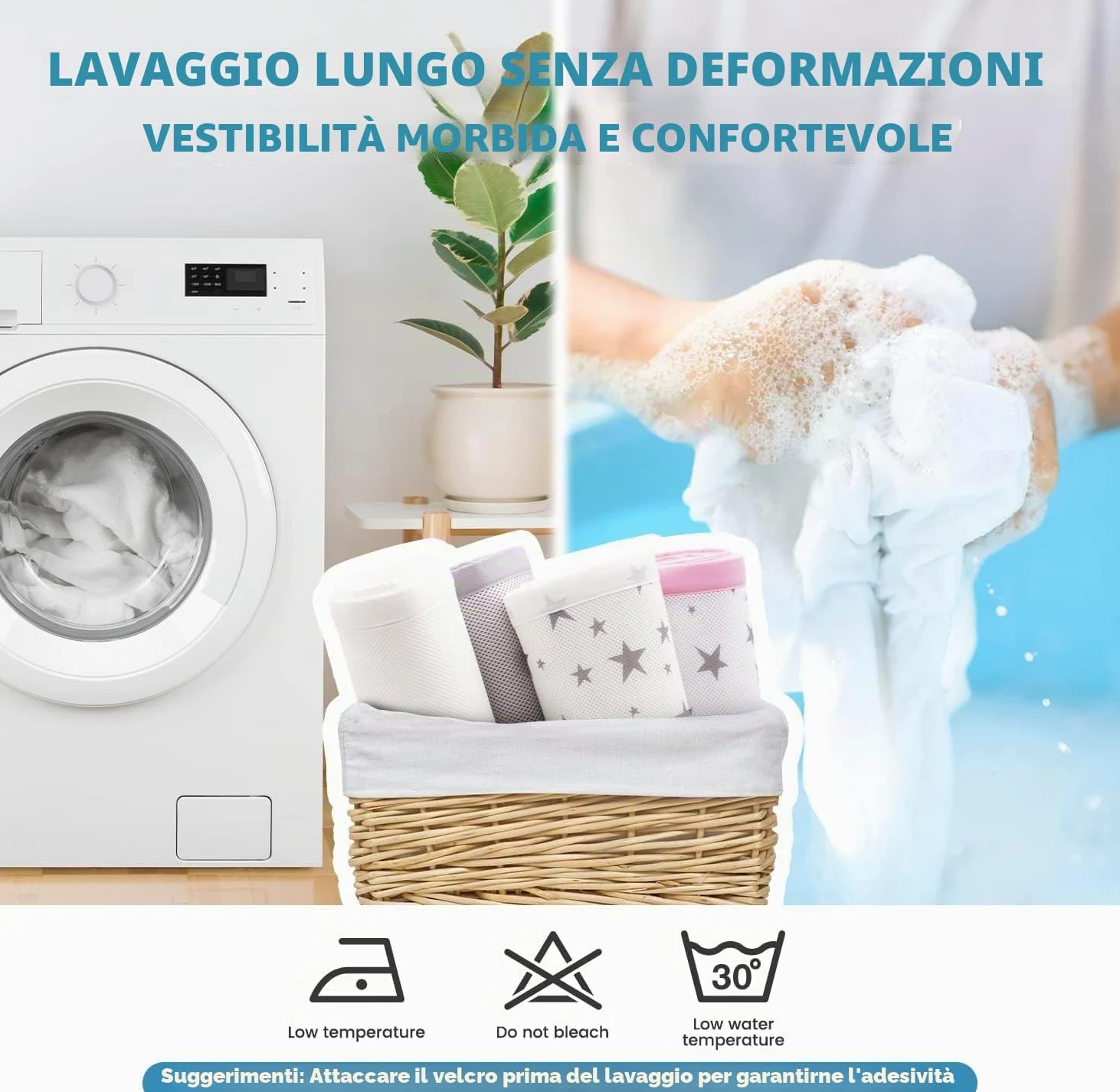 Set di 2 paracolpi traspiranti in rete per lettino, imbottiture per un sonno sicuro e confortevole, design regolabile, 32 x 22 cm, leggero e resistente, bianco