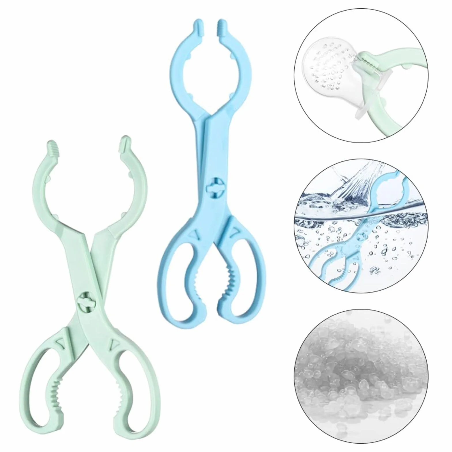 2 pz antiscivolo allattamento bottiglia calda capezzolo ciuccio Tong Silicone Baby Safety Bottle Holder Skidproof Infant Bottle Clip per Anti scottatura