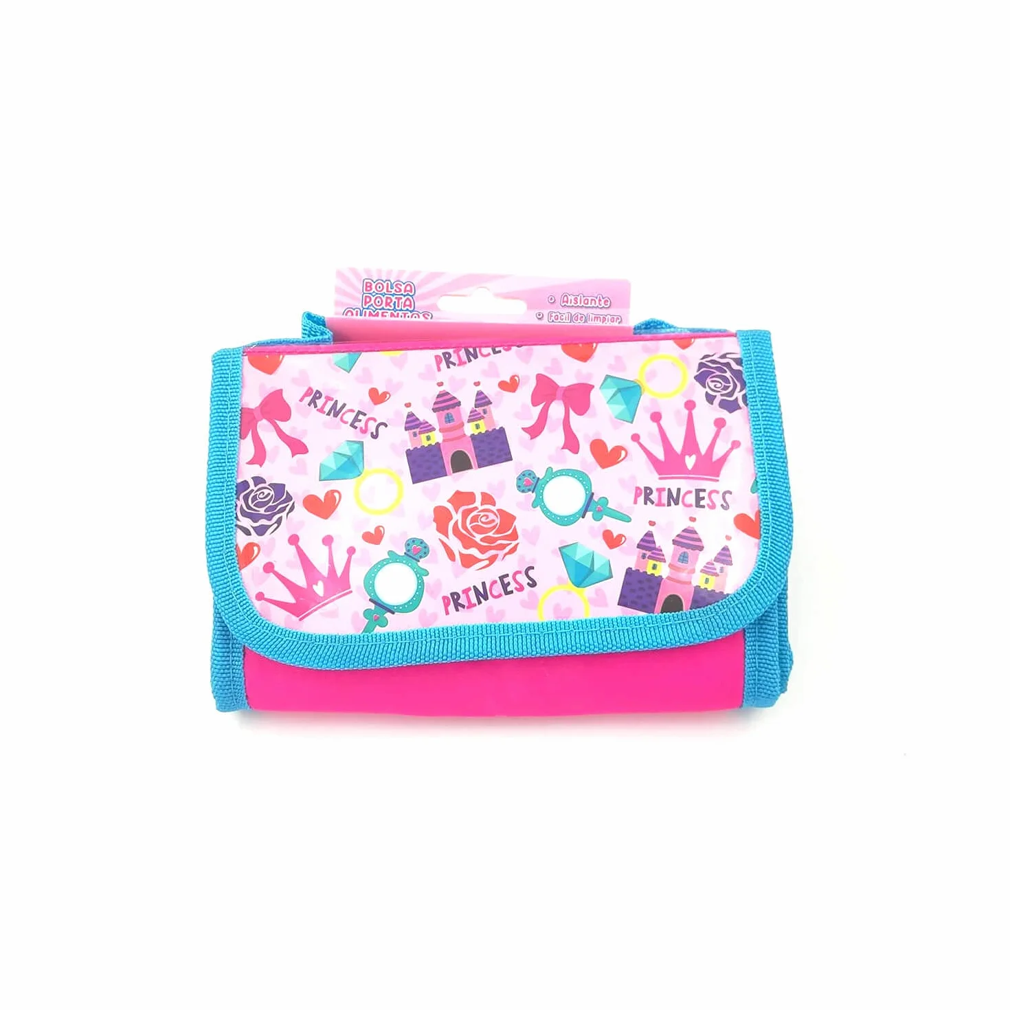 Framan Borsa termica per alimenti per bambini. Pieghevole con materiale isolante all'interno (Principessa)
