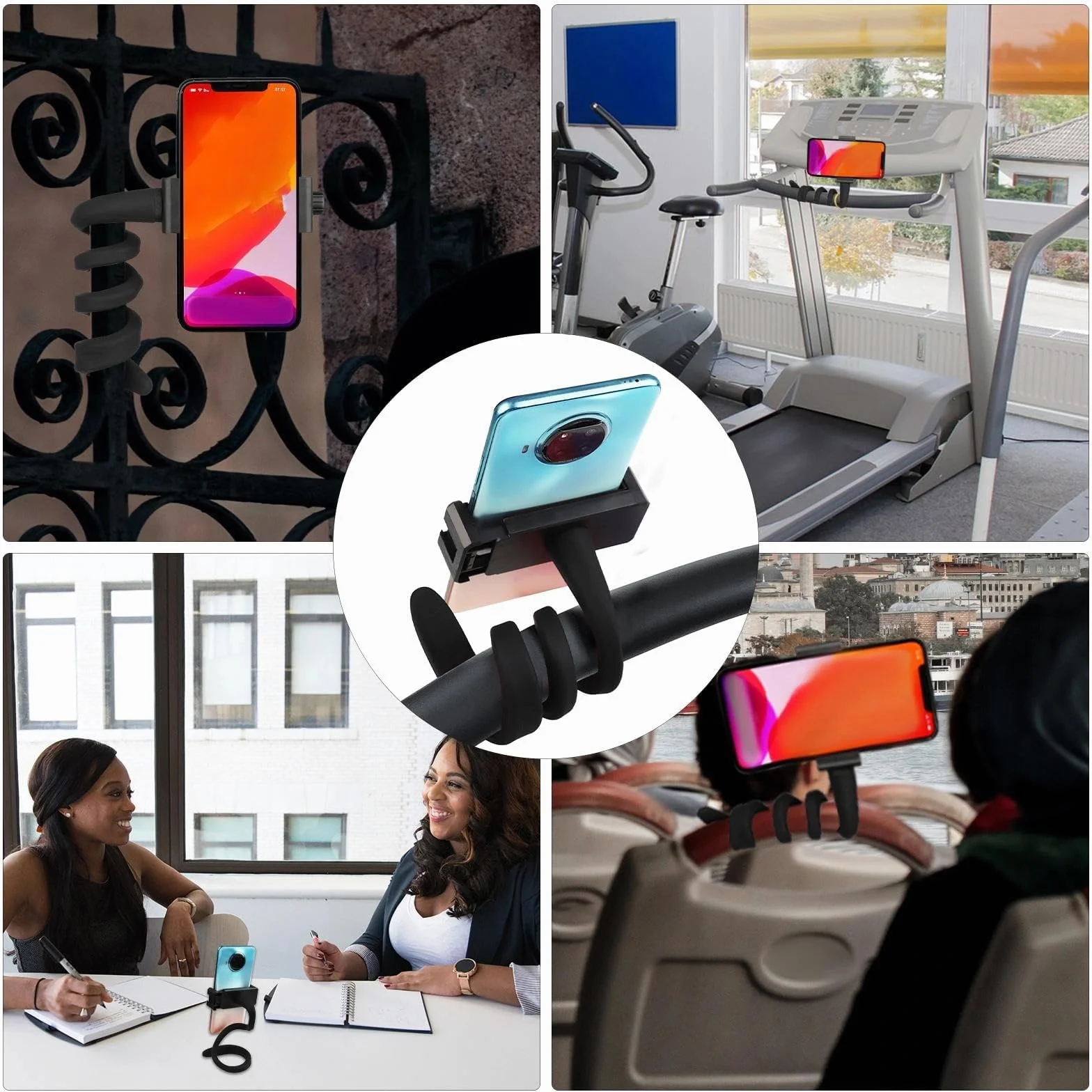 Supporto per telefono per passeggino Supporto per telefono cellulare portatile Supporto per telefono per passeggino con braccio flessibile antiscivolo Supporto per telefono flessibile Accessori