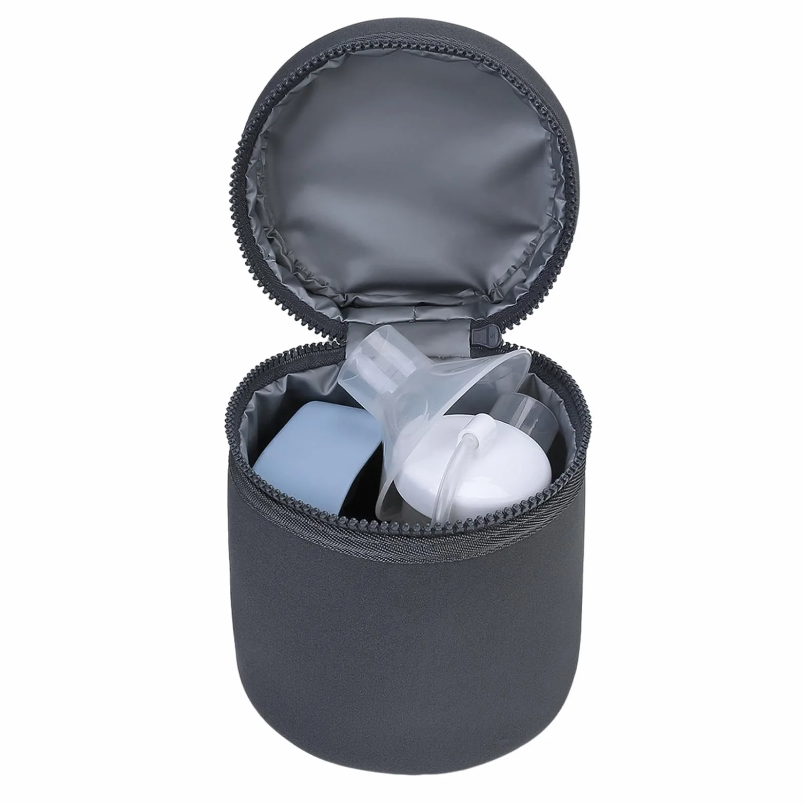 Borsa termica per latte materno, borsa per biberon, refrigeratore per latte materno con tracolla staccabile, portatile, 12 x 15 cm, adatta per 2 bottiglie grandi da 226,8 g, per mamme che allattano e