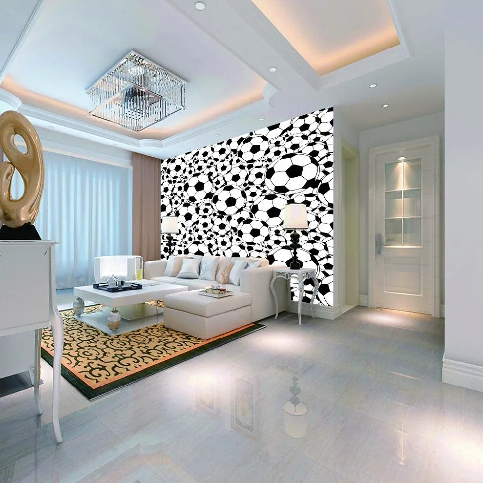 Adesivo da parete 3D da parete da calcio, per soggiorno, camera da letto, cameretta dei bambini, 300 cm x 210 cm