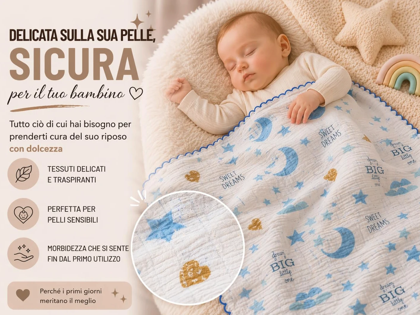 Regalo Neonato Maschio Femmina - Regalo Nascita Bimbo Bimba - Set Nascita 8 Pezzi con Valigetta, Copertina in Cotone, Peluche e Sonaglio - Cofanetto Regalo