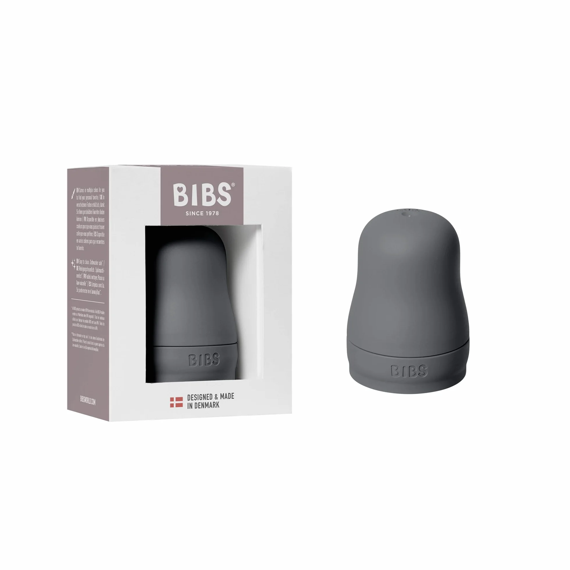 Set di tappi per biberon BIBS - Senza BPA, include tappo, chiusura di sicurezza e tappo a vite - Compatibile con i biberon BIBS (acquistabili separatamente) - Iron