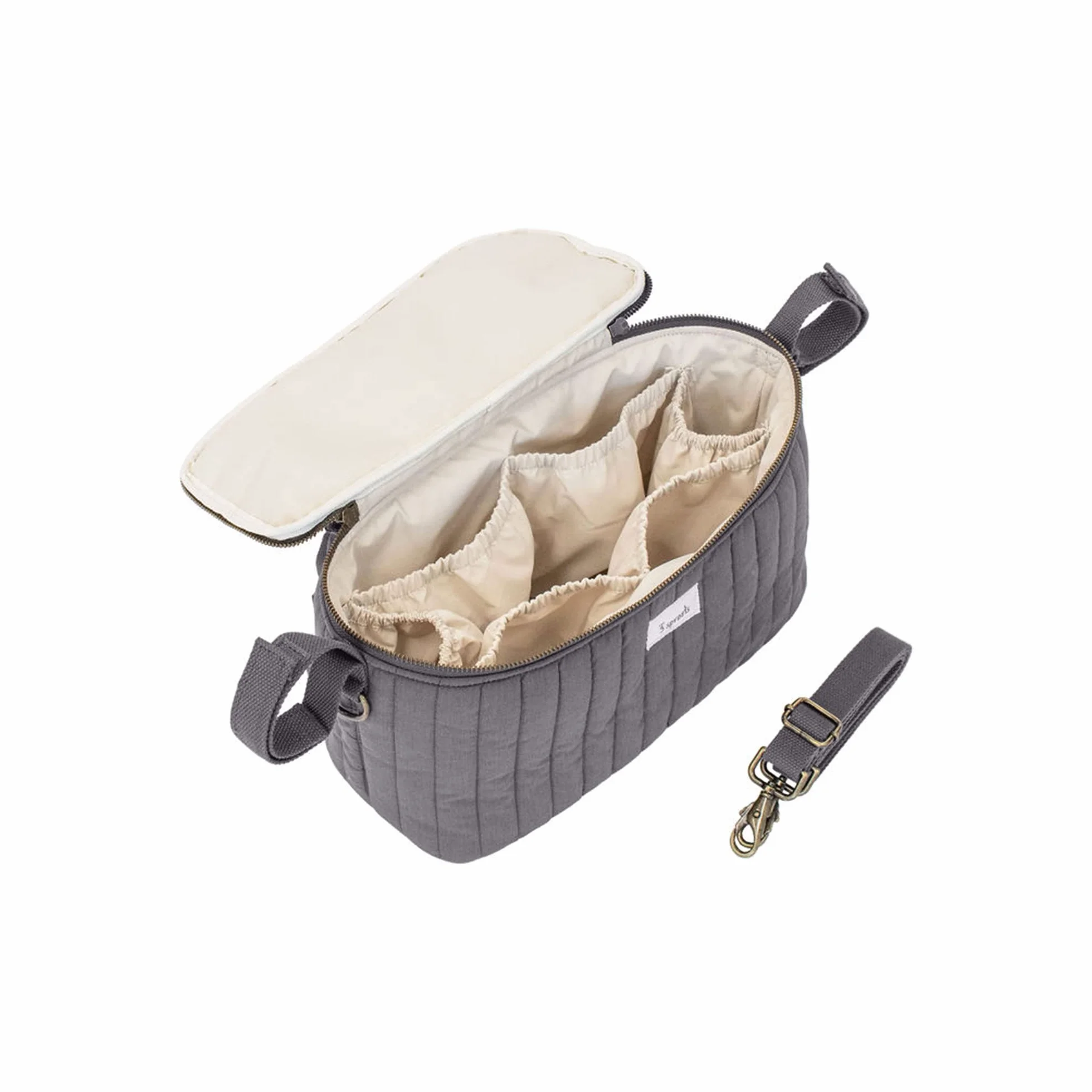 3 Sprouts - Borsa Passeggino Universale - Organizer per Passeggino, Borsa Carrozzina Neonato - Leggera e Versatile, Ideale per Neonati e Bambini - Grigio