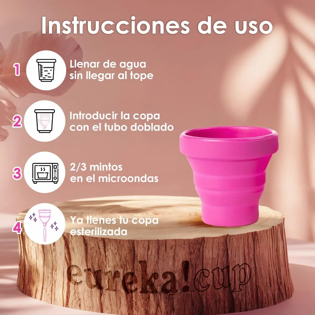 Sterilizzatore Eureka Cup - Contenitore Microonde per Sterilizzazione in 3 Minuti - Detergente Silicone Sicuro