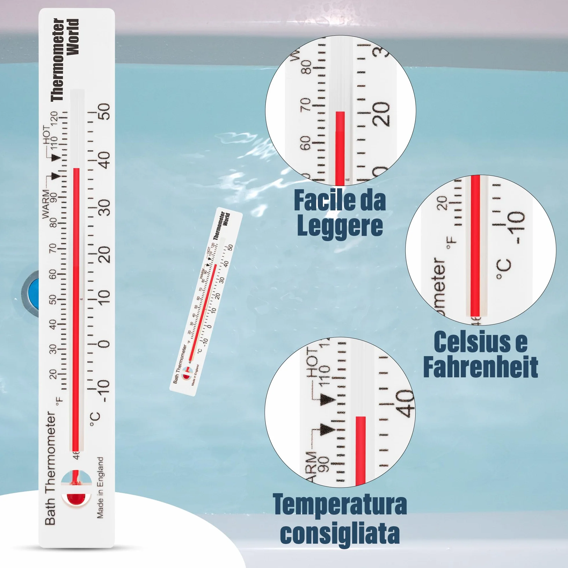 Termometro da bagno: controlla la temperatura dell'acqua del bagno con questo termometro facile da usare