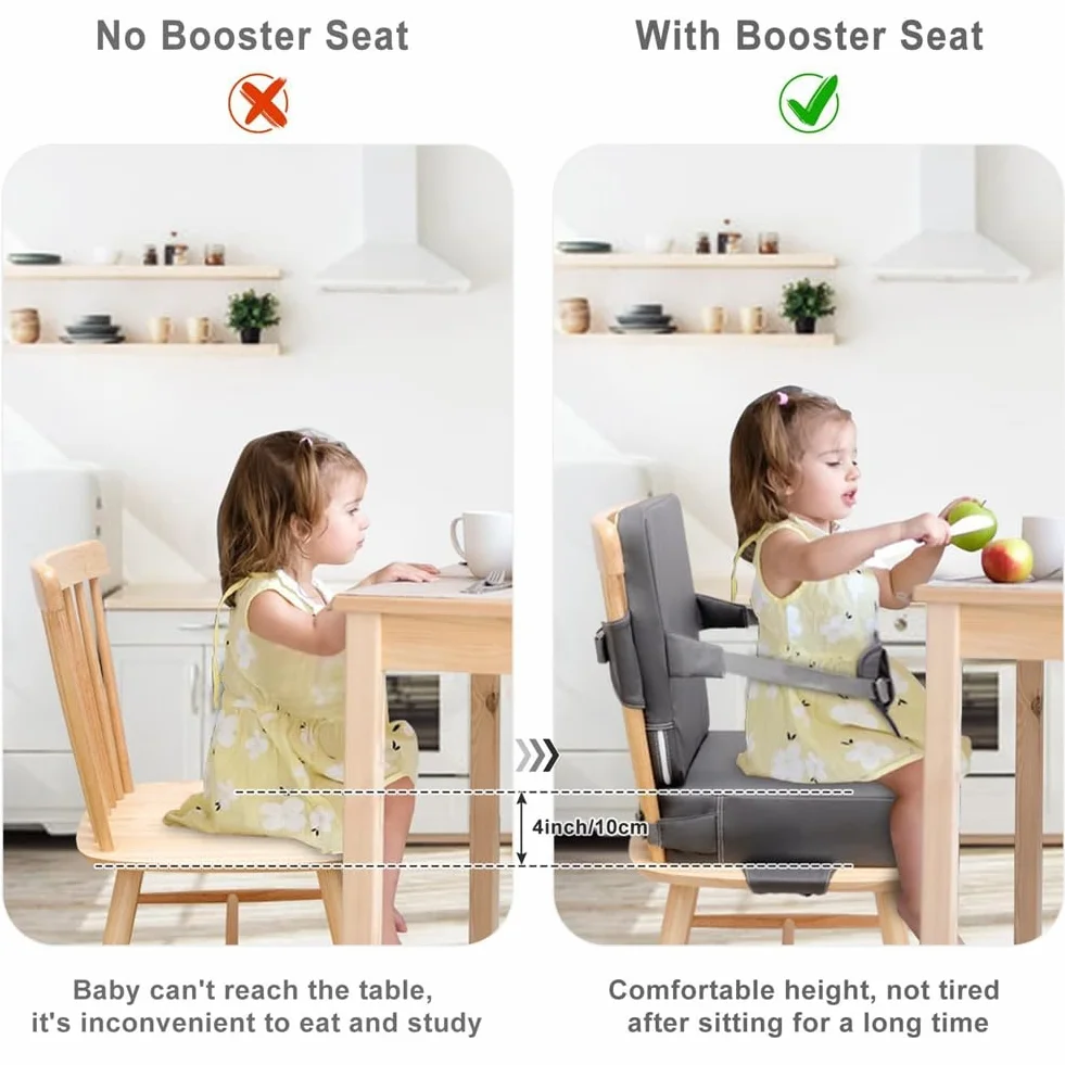Seggiolino con Cinghie Regolabili - Seggiolino per Bambini per Tavolo da Pranzo - Seggiolino per Sedia da Cucina - Seggiolino per Tavolo da Pranzo