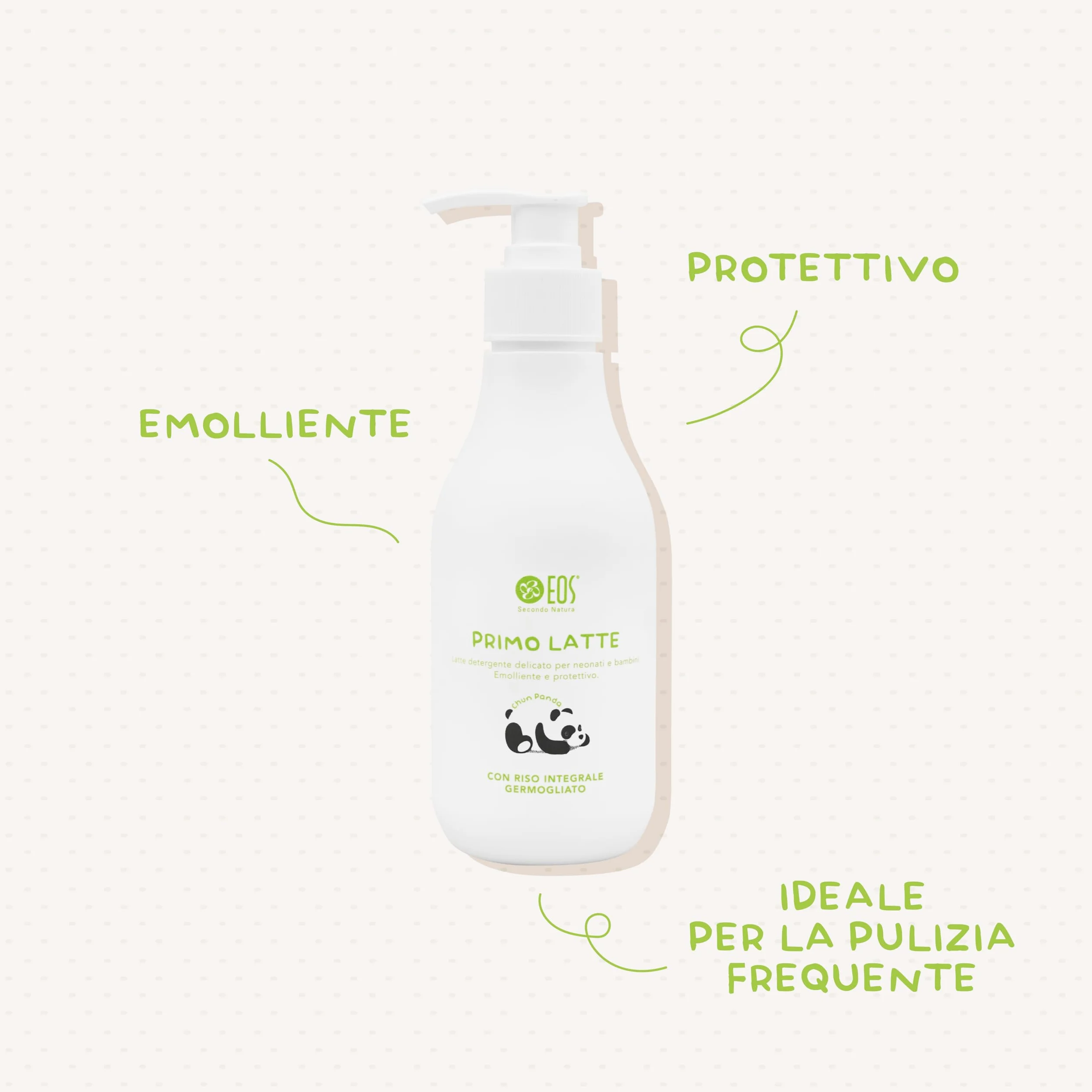 EOS NATURA Kit Pulizia Delicata Neonato e Bambino – Primo Bagnetto 400 ml + Primo Latte 200 ml – Detergenti Naturali, Idratanti, Emollienti – Il Mondo di Babu – Viso, Corpo, Intimo