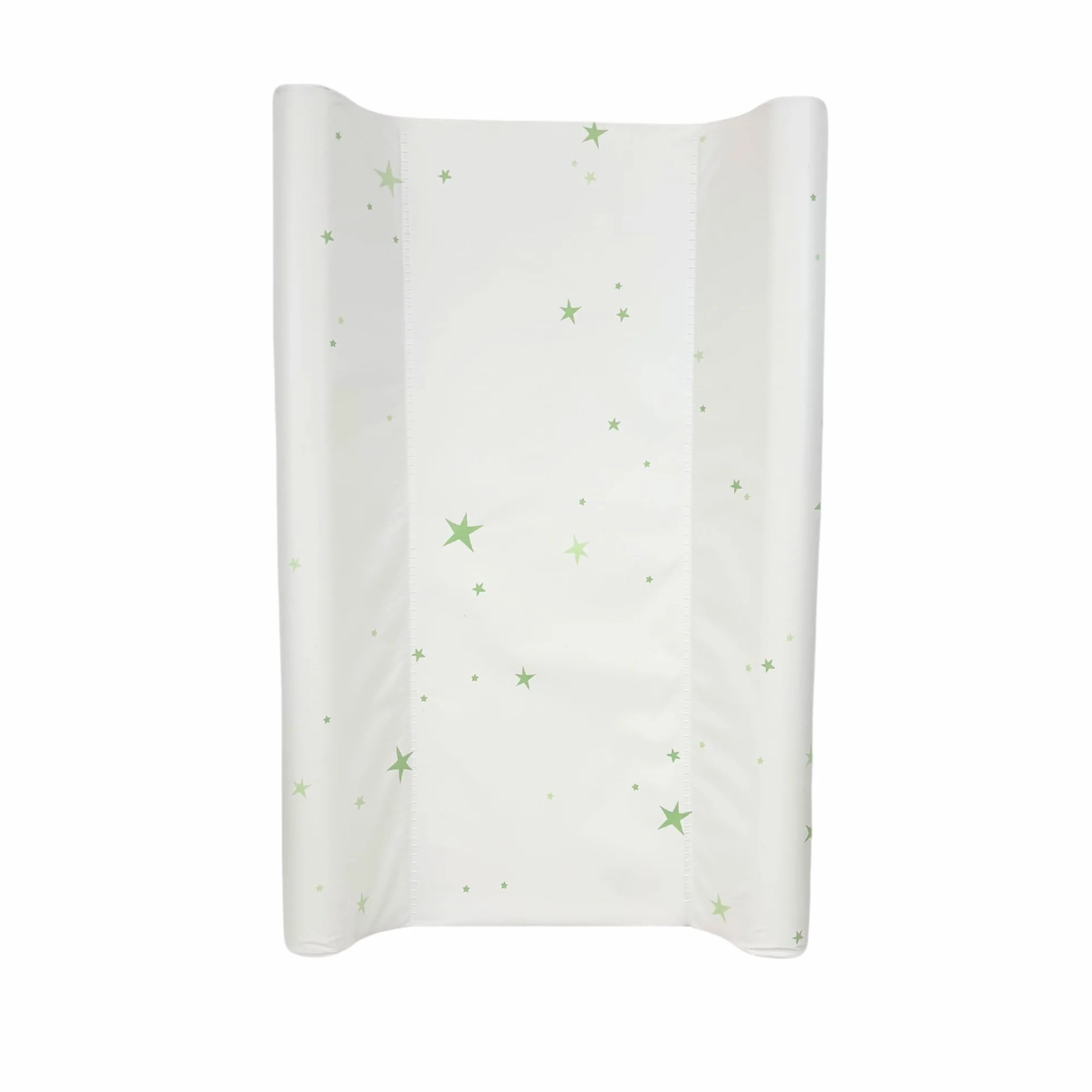 BabyDam Luxury SuperMax - Fasciatoio antirollio con cuneo, facile da pulire, 70 x 45 cm, colore: verde stella/bianco