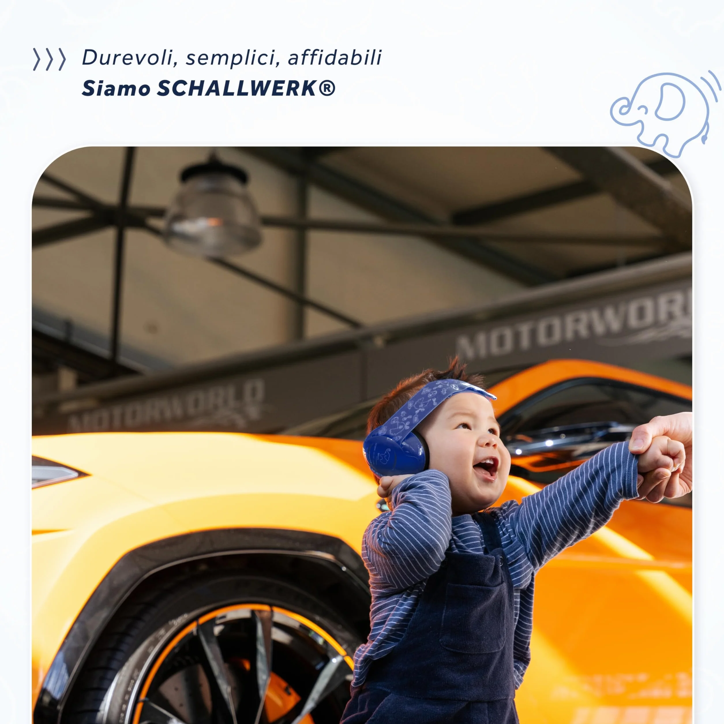 Schallwerk ® Mini+ Cuffie Antirumore Bambini - Protezione dell'udito per Bambini e Neonati - Cuffie Neonato Antirumore, Neonato, Bambino, Aereo, Rumore