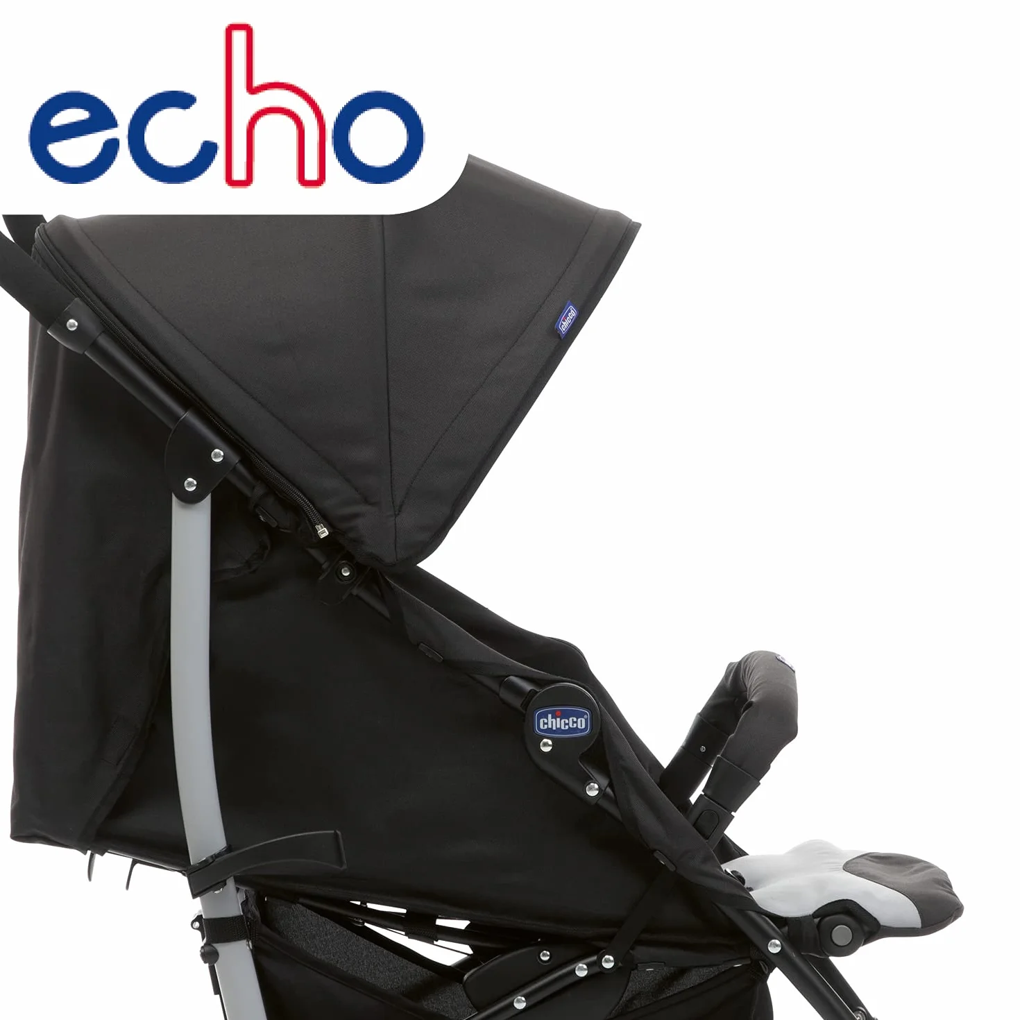 Chicco Echo Passeggino con Manicotto, Grigio