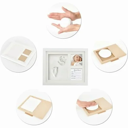 Kit fai da te per la crescita del bambino, set di impronte di mani e piedi, regalo di compleanno per bambini, cornice per foto con stampa di zampe di animali domestici