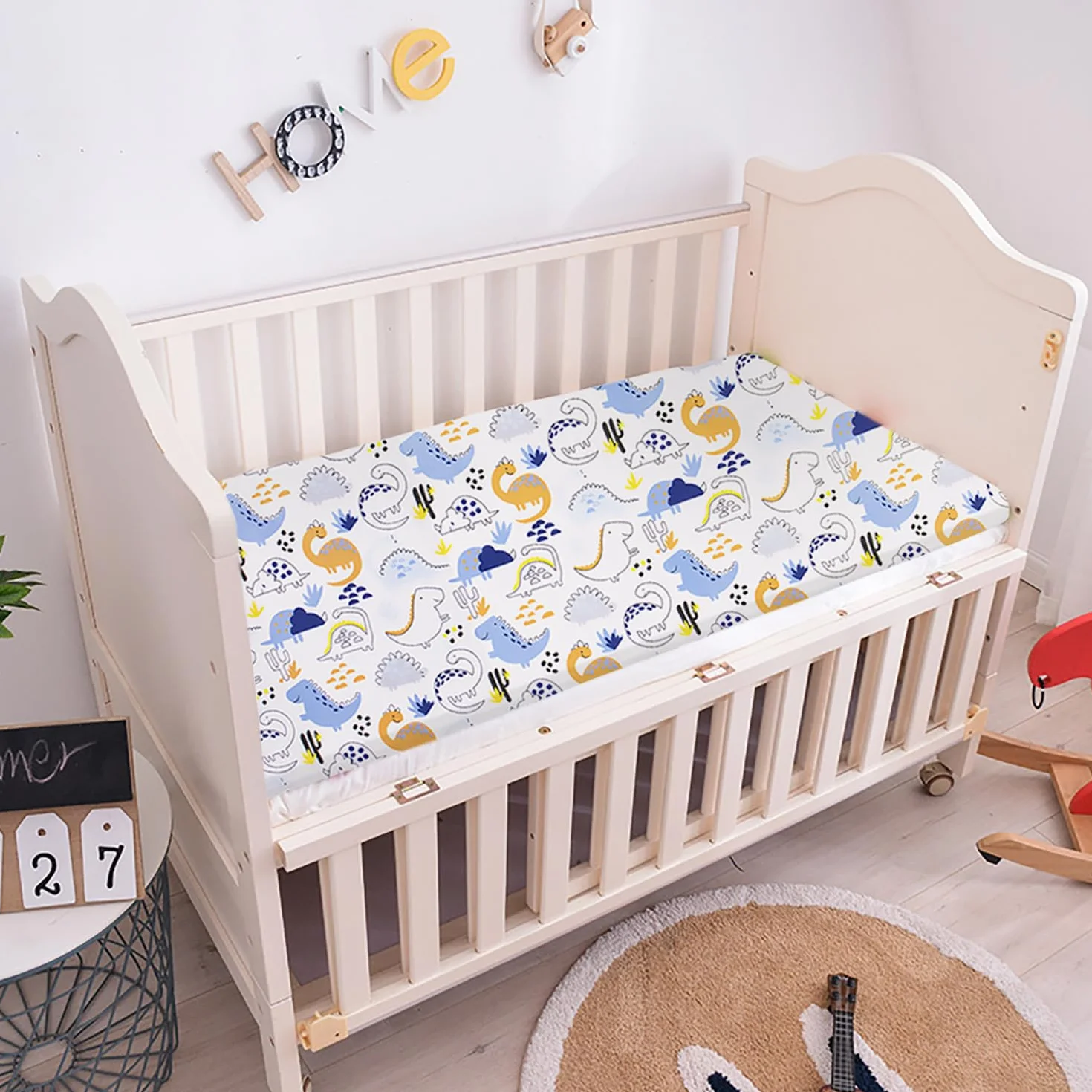 Confezione da 2 lenzuola con angoli per lettino 140 x 70 cm per bambine e bambini | Biancheria da letto per lettino | Facile cura, cotone morbido e resistente, lenzuola per culla con motivo unico auto