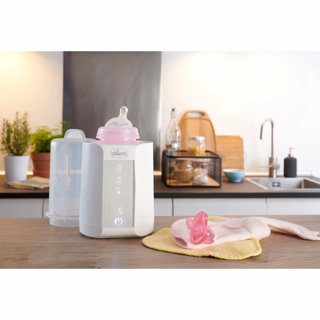 Chicco Scalda Pappa e Scaldabiberon per Neonato 2in1, Funzione Timer e Scongelamento, Funzione Sterilizzazione, anche per Vasetti e Latte Materno, Multifunzione, Bianco