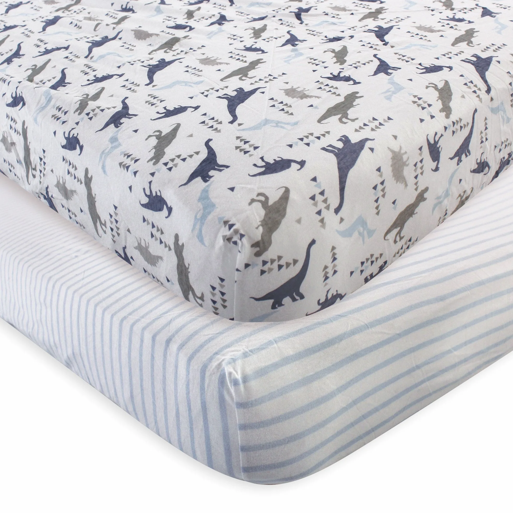 Touched by Nature Lenzuola per culla unisex, in cotone biologico, Dino, taglia unica