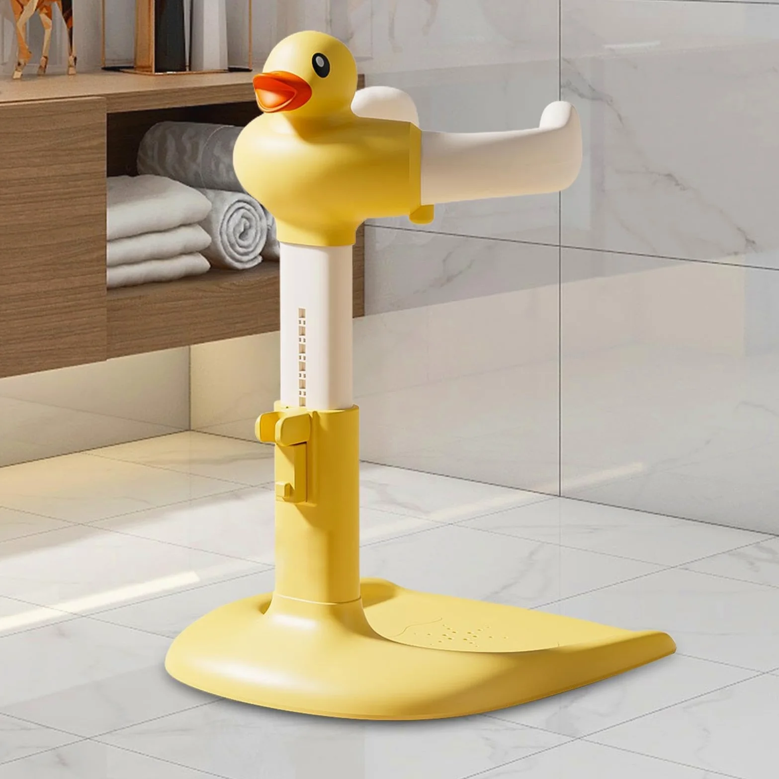 Supporto Per Doccia Del Bambino - Supporto Per Bagnetto In Piedi - Scaffale Regolabile con Base Antiscivolo per Bambini Casa e Asilo