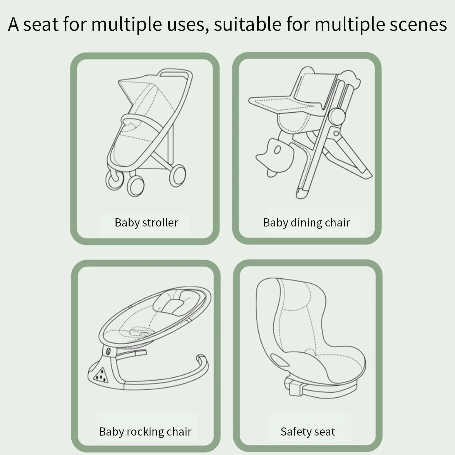 Tappetino di raffreddamento per passeggino, traspirante, per seggiolino auto, morbido e confortevole per passeggino, seggiolino di sicurezza per bambini, seggiolone, cuscino freddo per l'estate e i