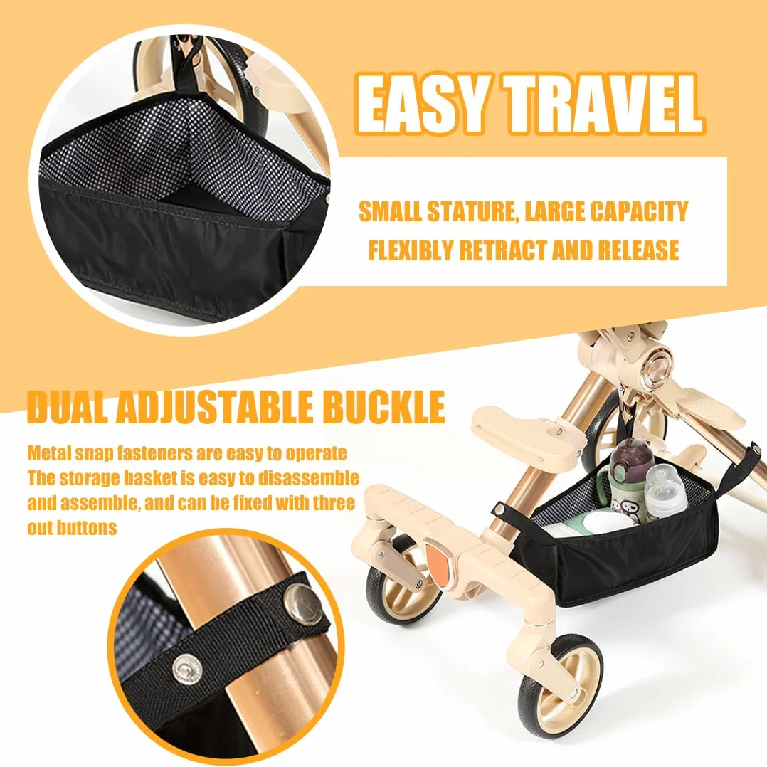 Resistente alla Polvere, Cestino per Passeggino, per Passeggino, Fondo da Appendere al Fondo del Passeggino, Borsa Organizer per Il Fondo del Passeggino, Passeggino Accessori cestello