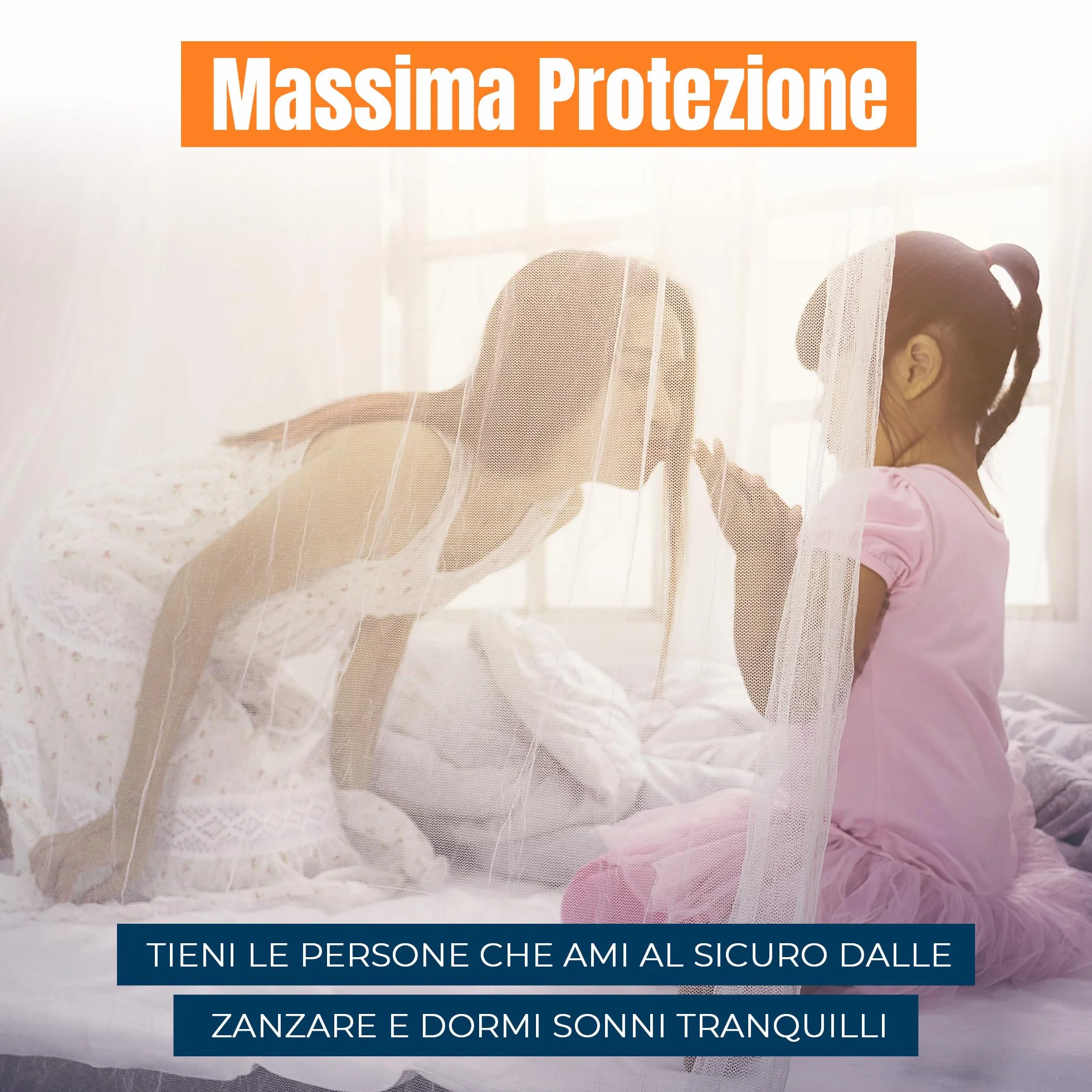 MEKKAPRO Zanzariera Letto Matrimoniale XL, Zanzariera da Letto Matrimoniale a Baldacchino, Culle o Amache, Zanzariera per Letto Matrimoniale con 2 Aperture, Contro Mosche, Vespe e Altri Insetti