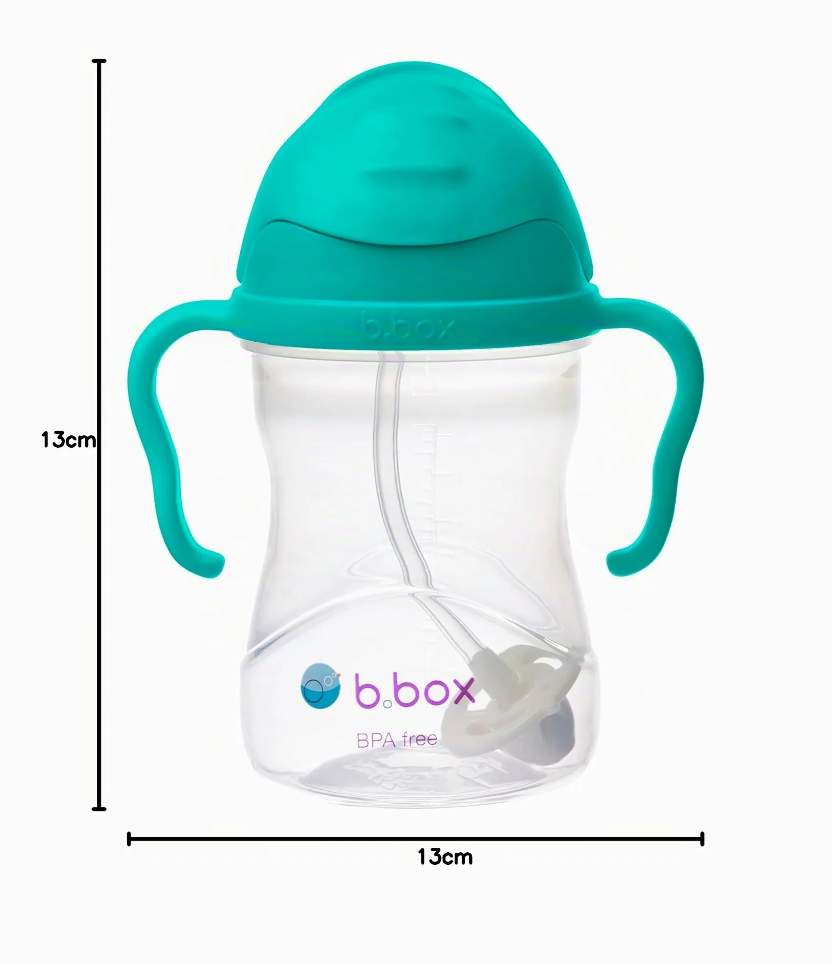 b.box Bicchiere con Cannuccia, Tazza Antigoccia per Neonati, Bicchiere a Prova di Perdite per Bambini dai 6 Mesi in su, Bottiglia per Acqua o Latte, Senza BPA, Lavabile in Lavastoviglie, 240 ml