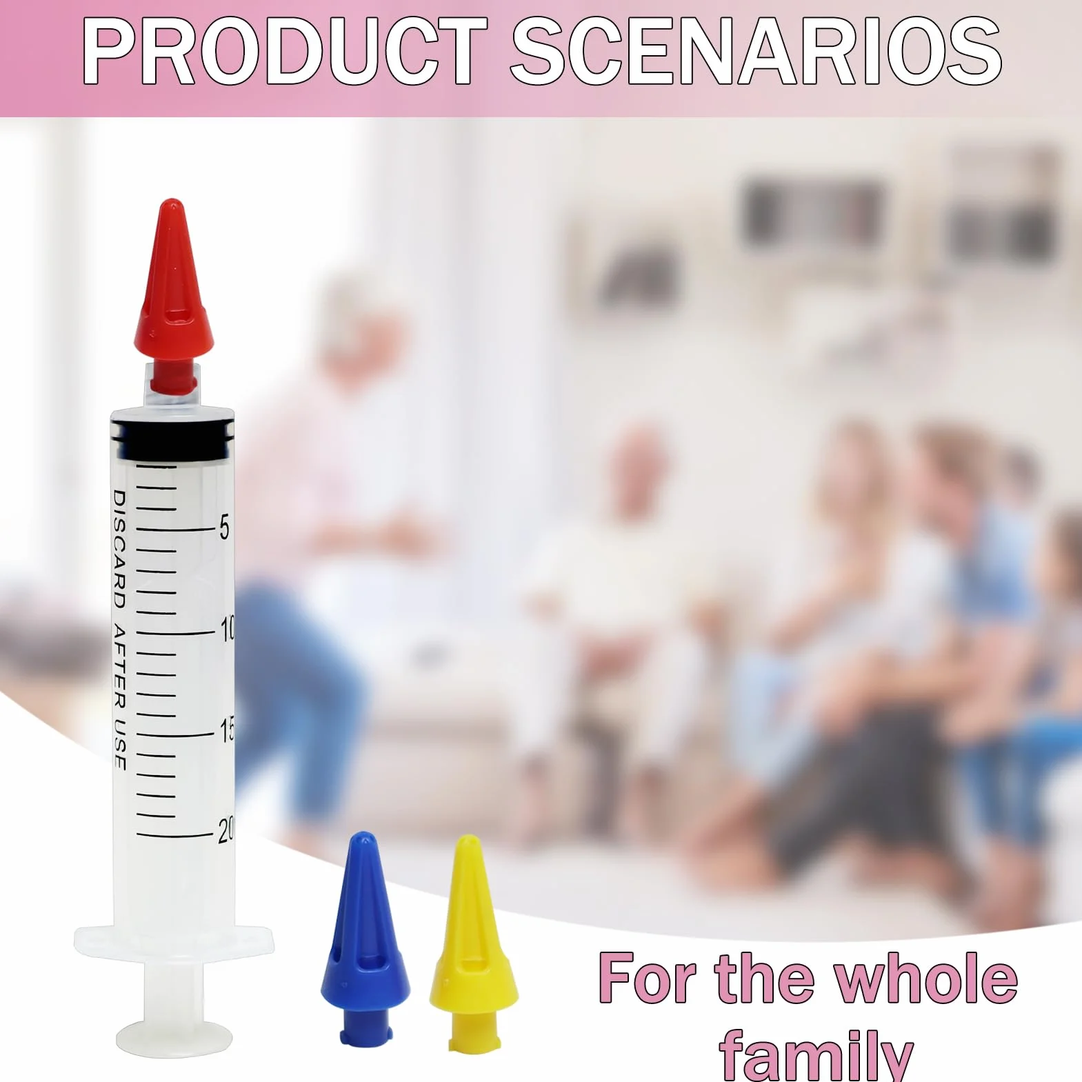 Kit Siringa per Lavaggio Orecchie - Siringa Auricolare con 3 Beccucci in Silicone per Rimuovere il Cerume Facile da pulire per Bambini e Adulti, Molto Adatto per La Cura Dell'Orecchio a Casa