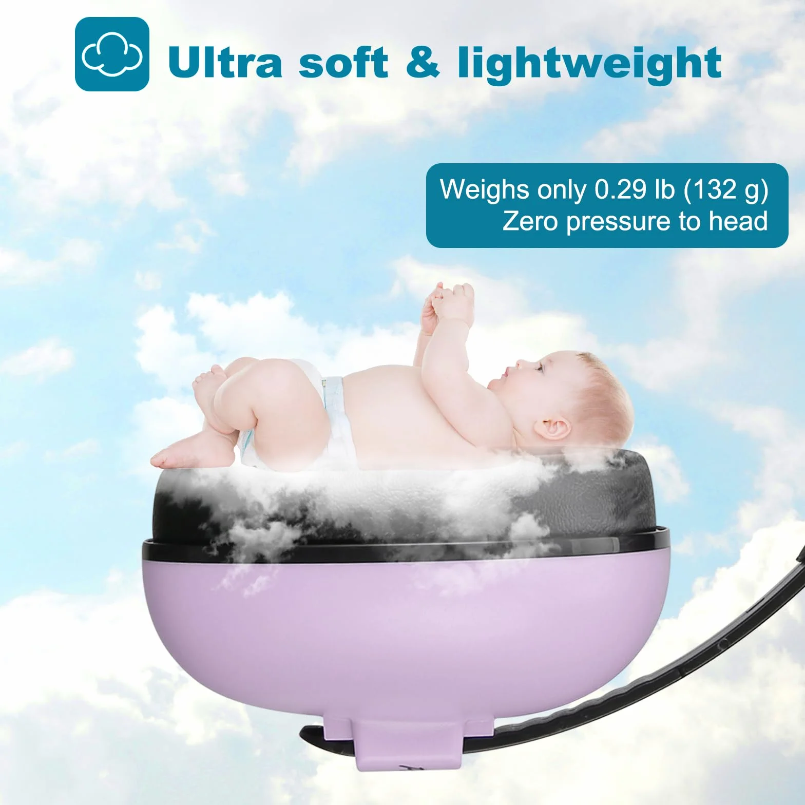 ProCase Cuffie Neonato Antirumore 0-3 Anno,Regolabile Cuffie Antirumore Bambini con Morbido Cuscino, Cuffie di Protezione Dell'udito per Neonati Concerto Aereo Dormire